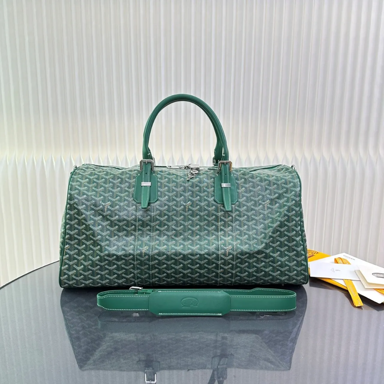 Goyard 黃色 BOSTON 旅行袋適合在机舱内使用 通过搭 一 大容量旅行款