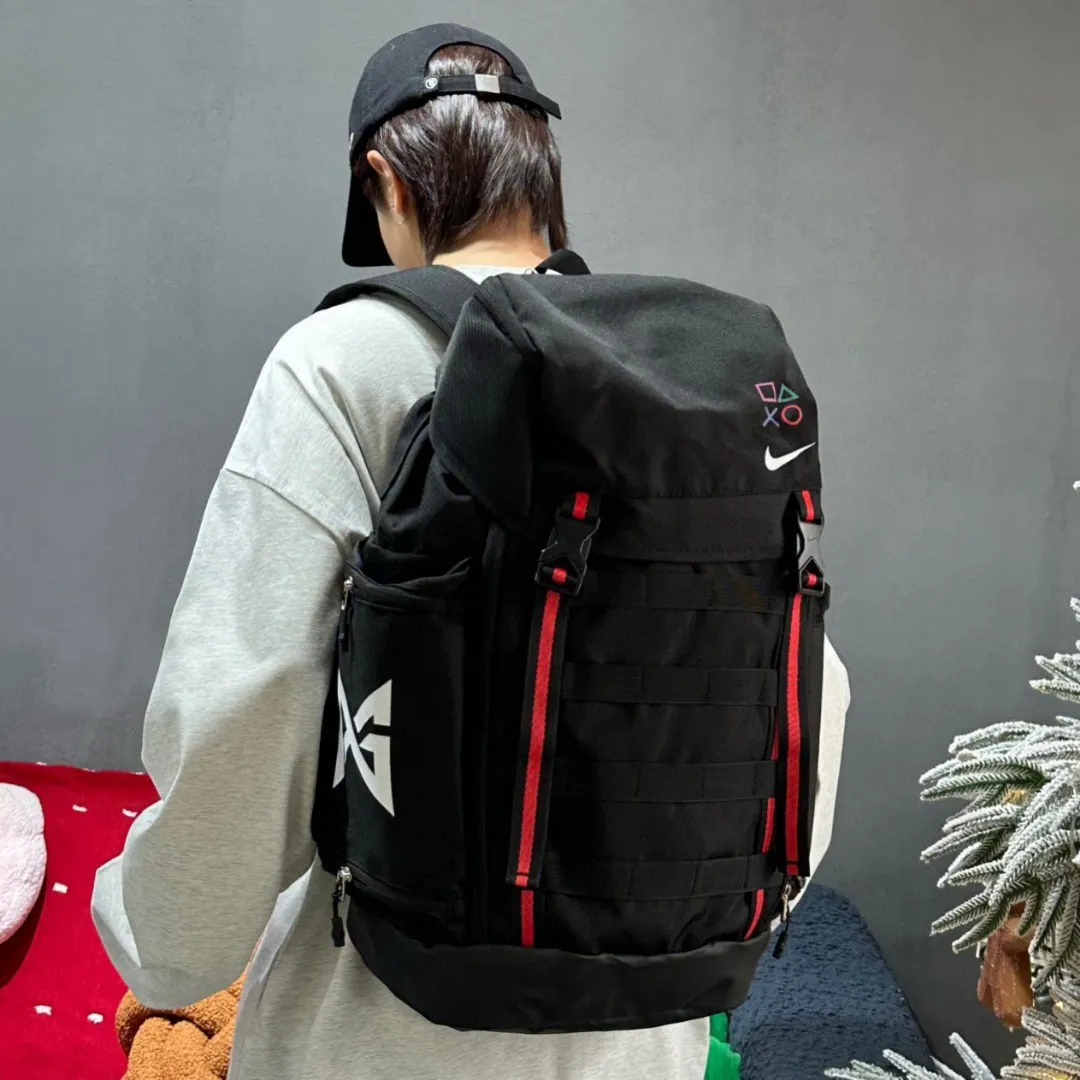 黑色 灰色 耐克Nike抽绳包雙肩包男女同款 实用雙肩款