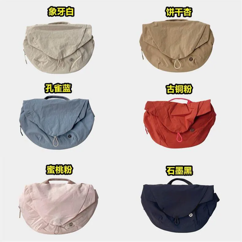 尼龙 lulu磁吸包运动斜挎包女 健身骑行腰包尼 休闲腰包款