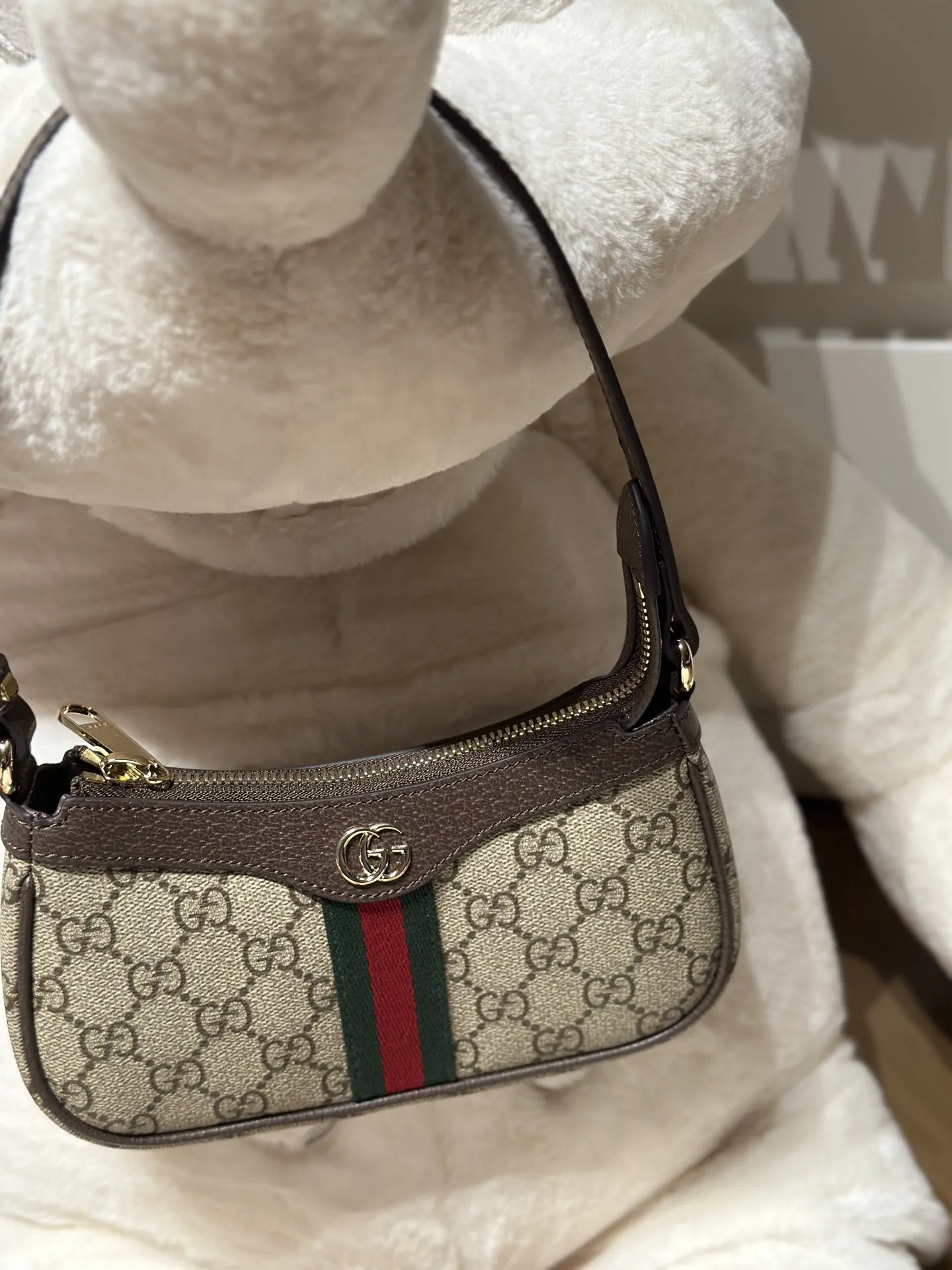Green Brown Hobo Shoulder Bag Vintage