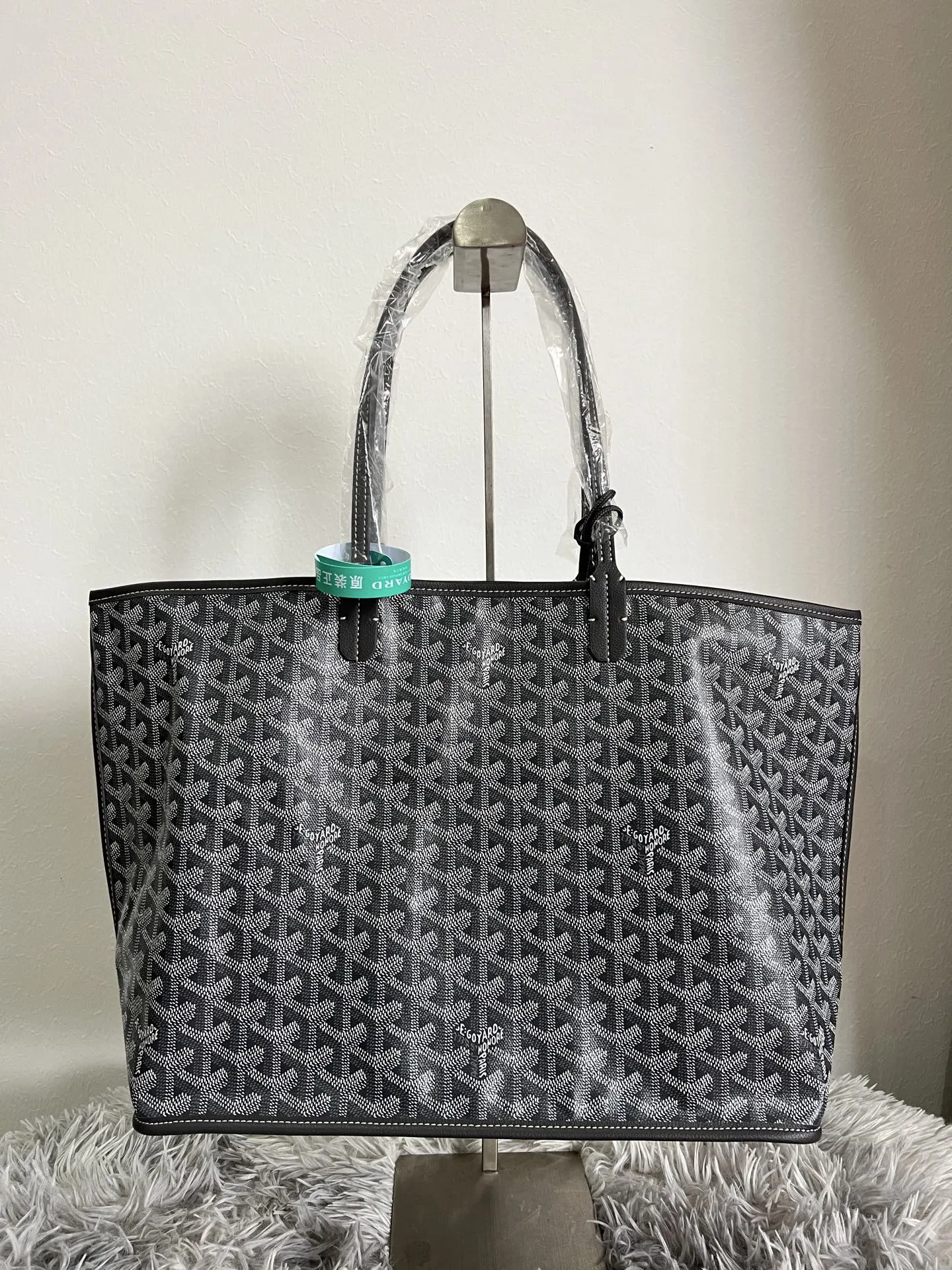 Goyard Gray Tote Bag Leather