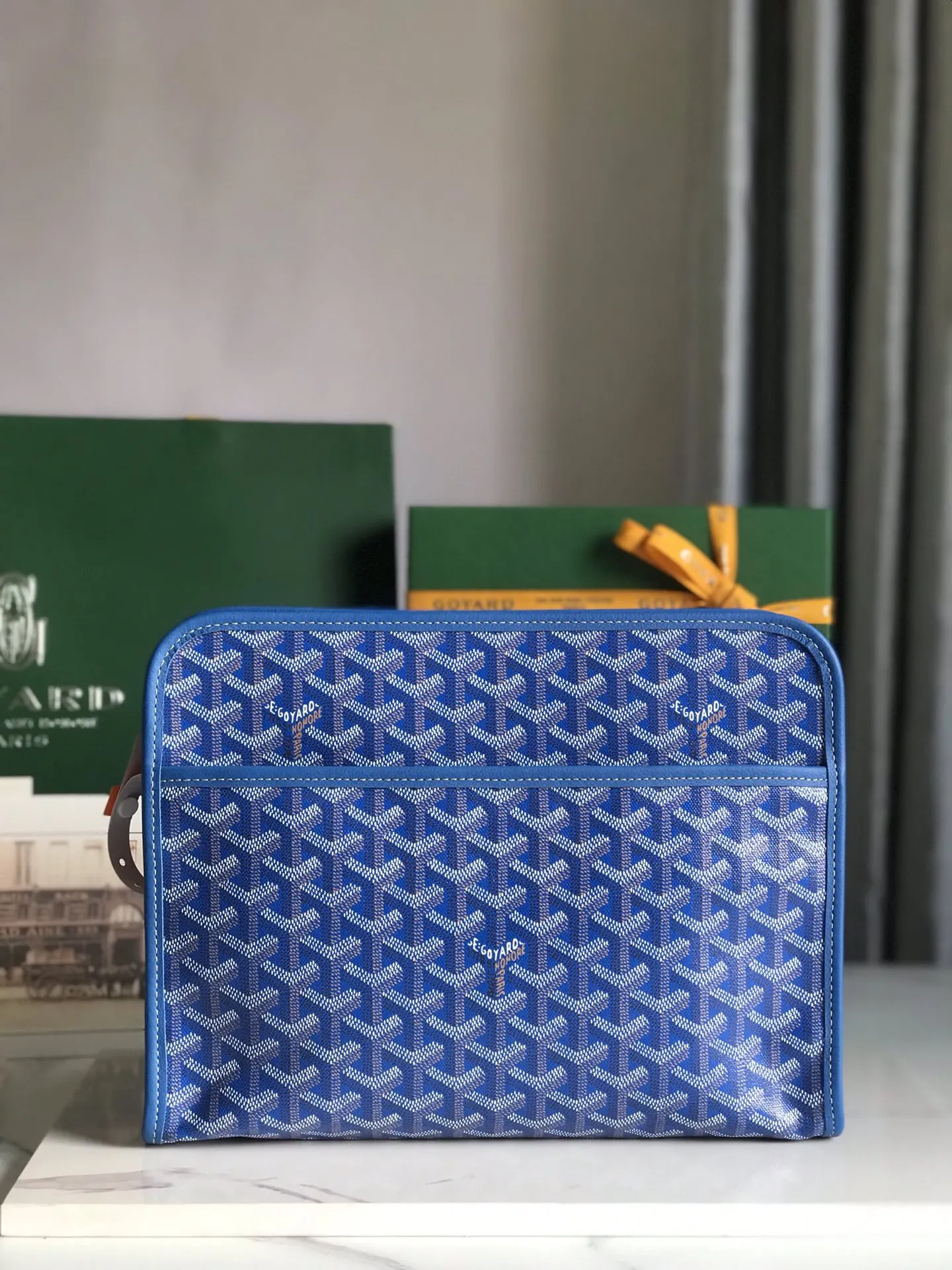 Goyard 黃色 牛皮 手拿包 精致手拿款