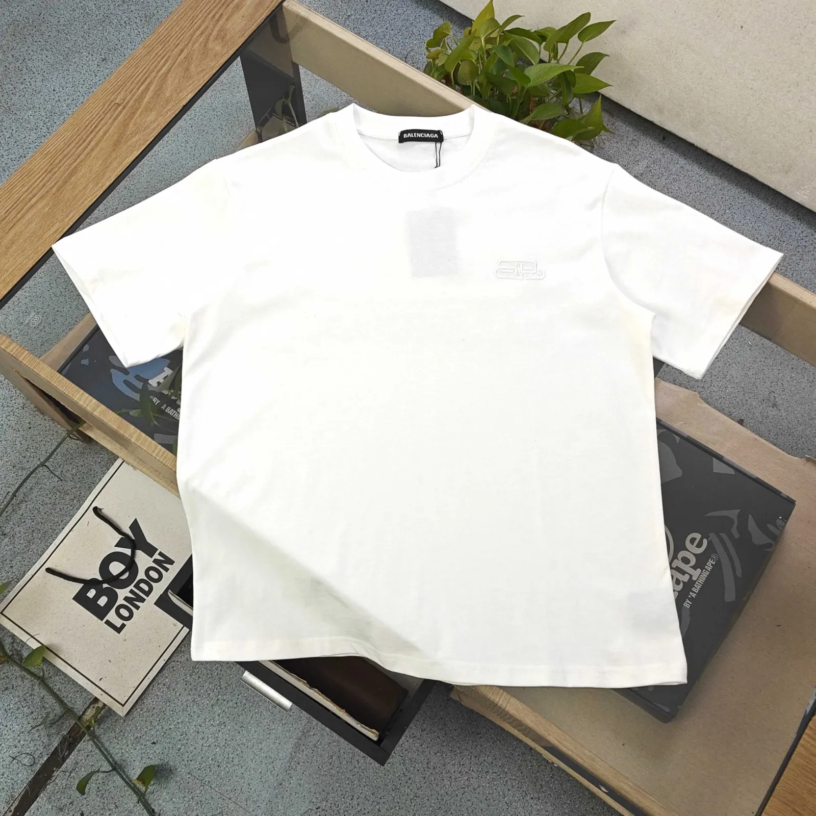 Balenciaga 黑色 純棉 Logo 短袖T恤 街頭休閒款