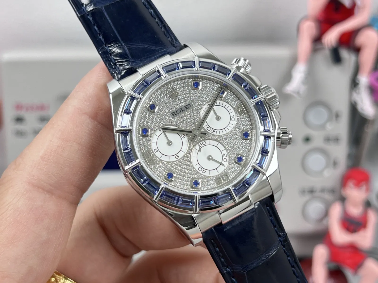 Rolex 鳄鱼皮 劳力士 藍宝石迪通拿 改装案例 手錶 經典腕表款