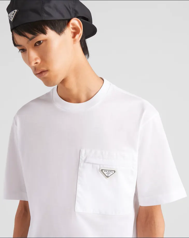 PRADA 棉质 三角标 短袖T恤 休閒百搭款