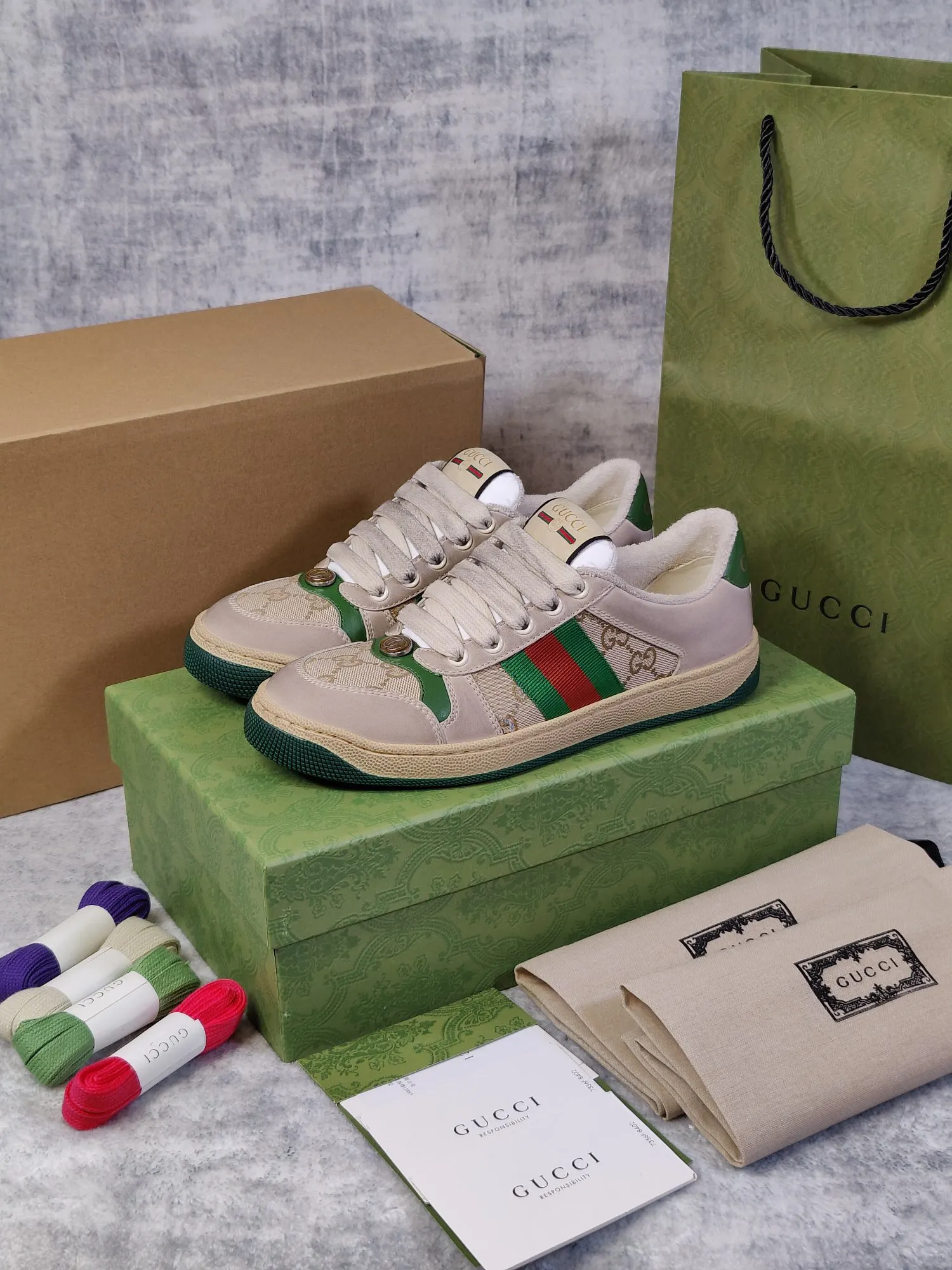 Gucci Logo casual sneakers, all-match 65