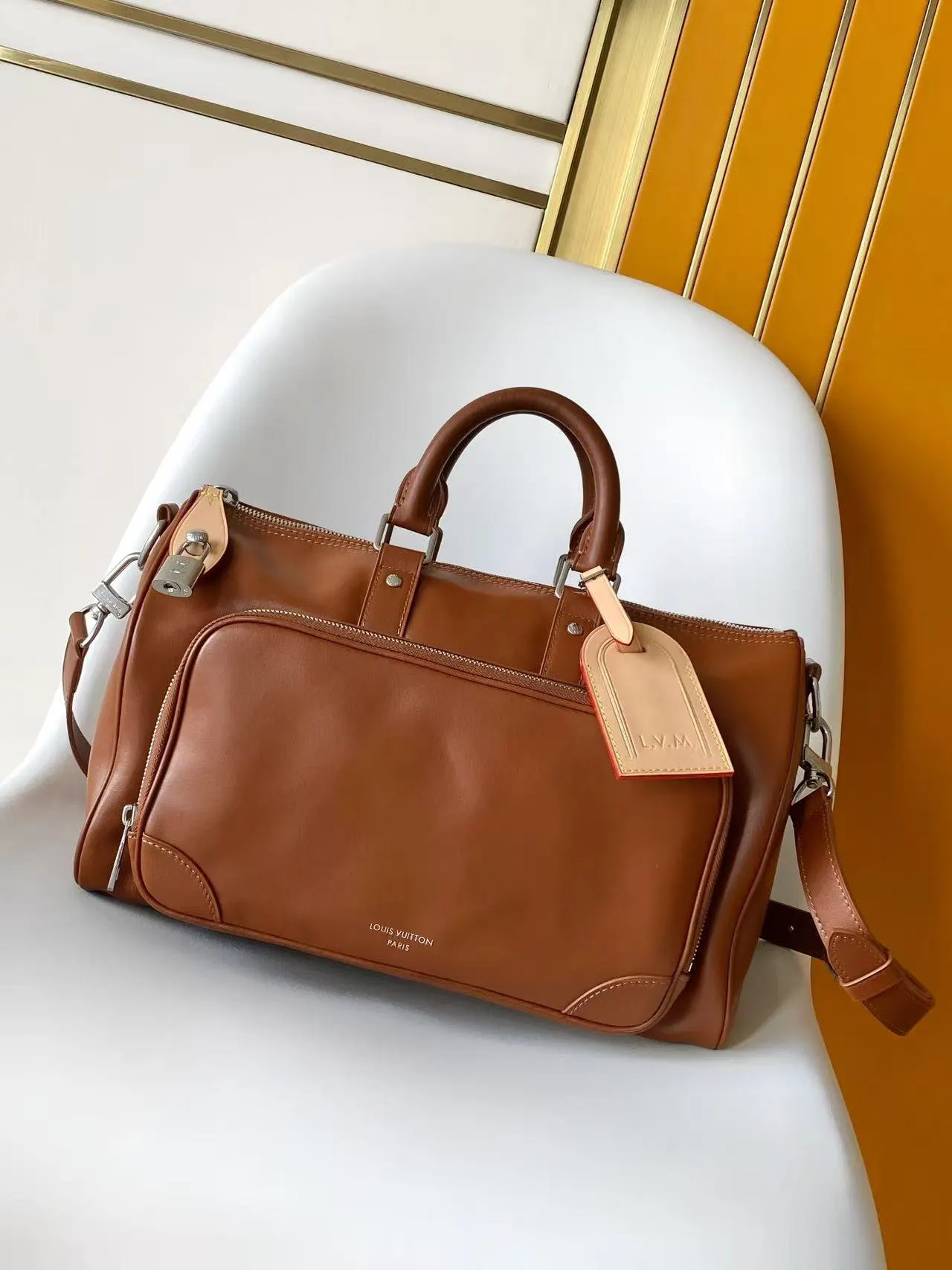 Keepall 棕色 牛皮 旅行袋 大容量旅行款