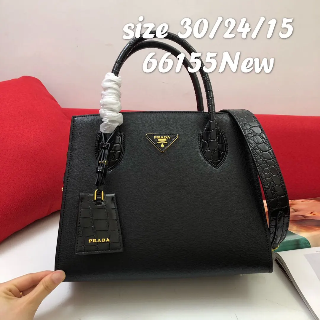 PRADA 鳄鱼皮 牛皮 手提包 日常通勤款