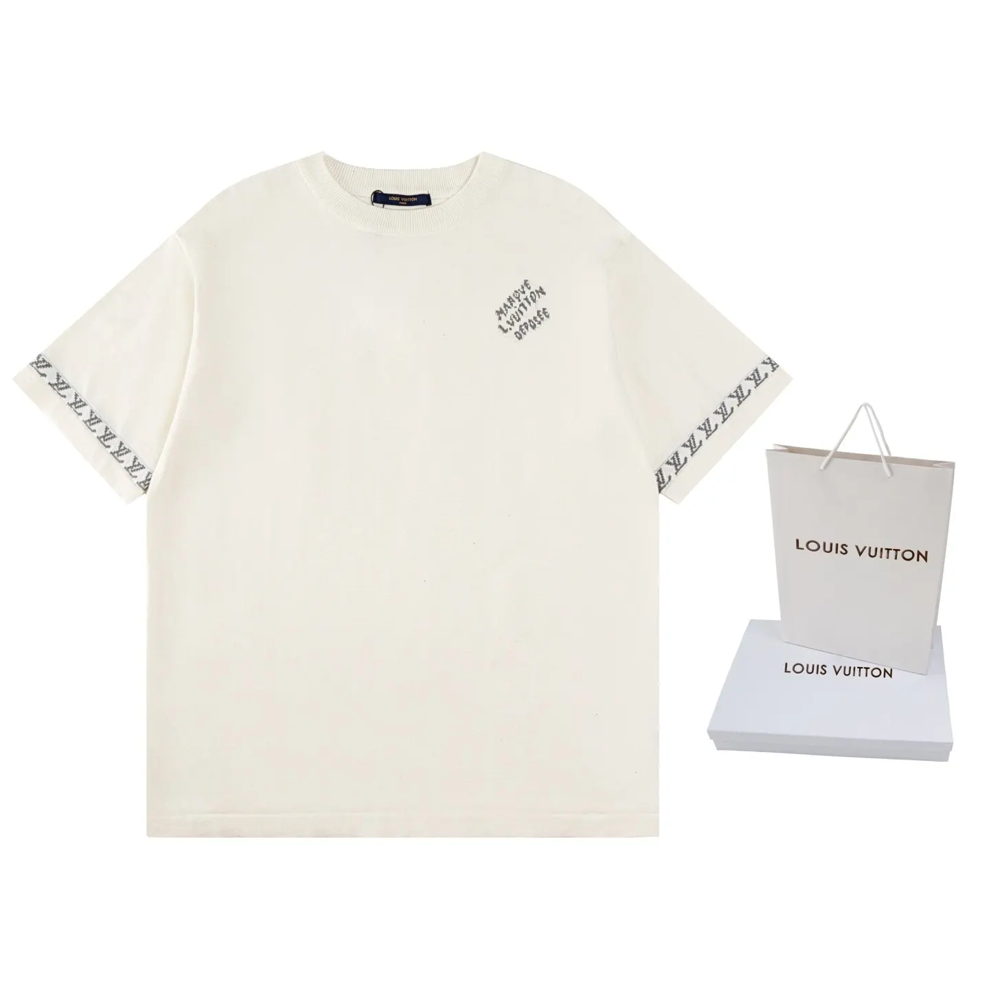 LV Letter Jacquard Knitwear Textured Knit
