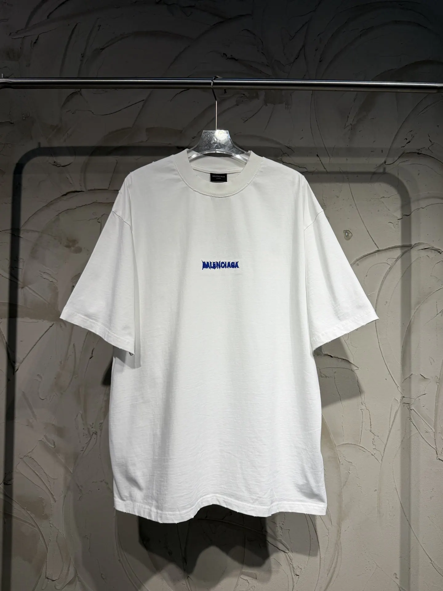Balenciaga 26SS Pink Logo Letter Short Sleeve T-Shirt Street Casual Style