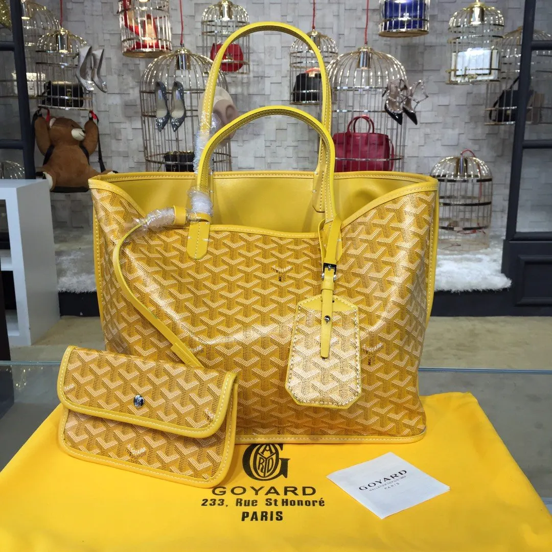 Goyard 戈雅 双面可用 充满法式优雅 订制Y字母涂鸦料 皮轻 旅行袋 大容量旅行款