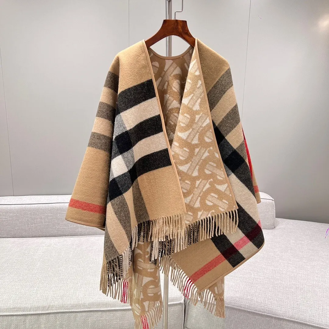 Burberry 羊绒 羊毛 提花 格纹 披肩 保暖披肩款