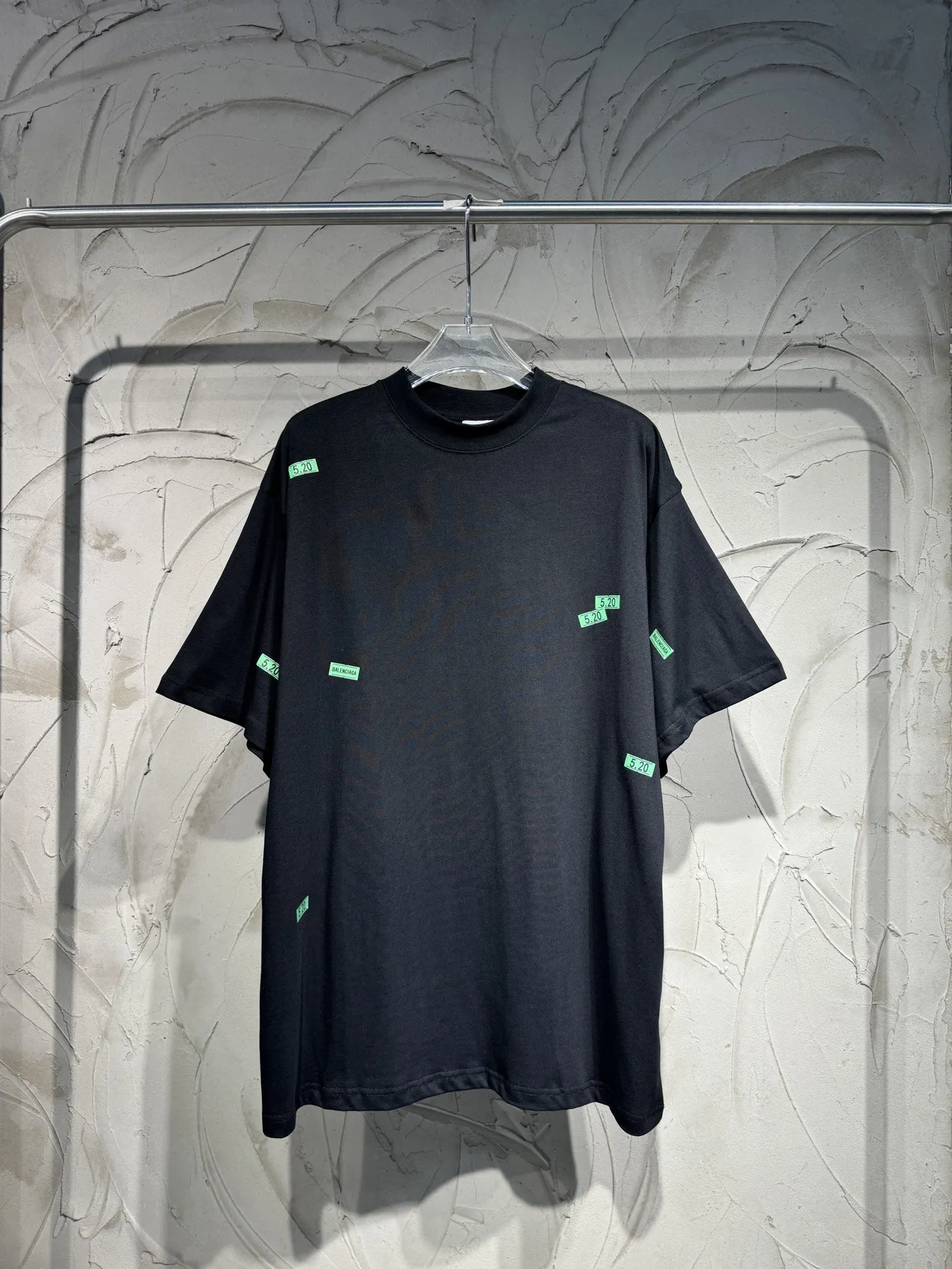 Balenciaga 26SS Black Short Sleeve T-Shirt Street Casual Style