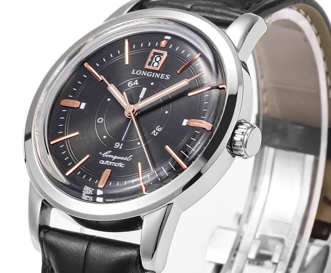 Longines 牛皮 搭 意大利牛皮让手腕更贴合舒適 折叠扣雕刻浪琴经 手錶 經典腕表款