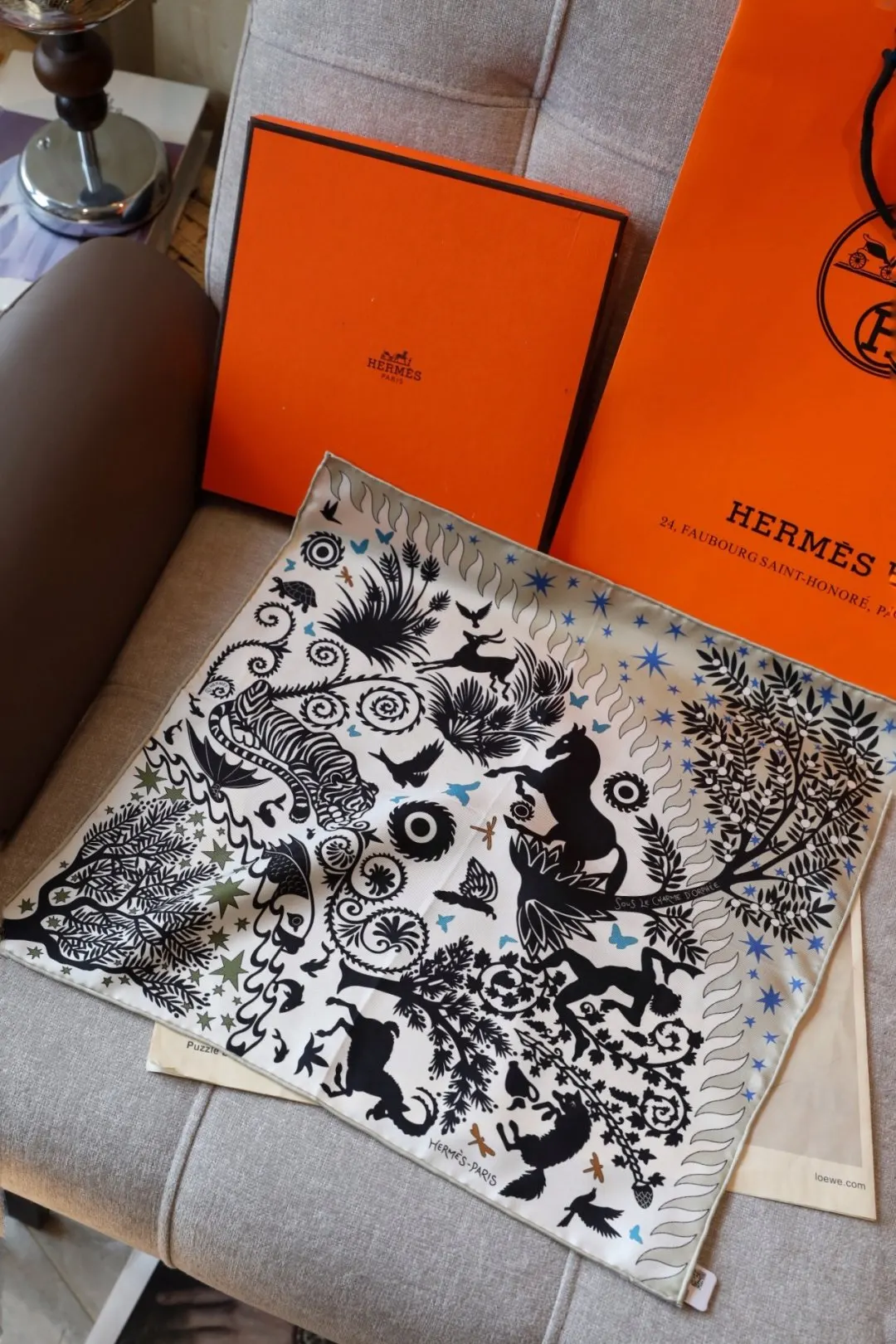 Hermes 丝巾 精致配飾款