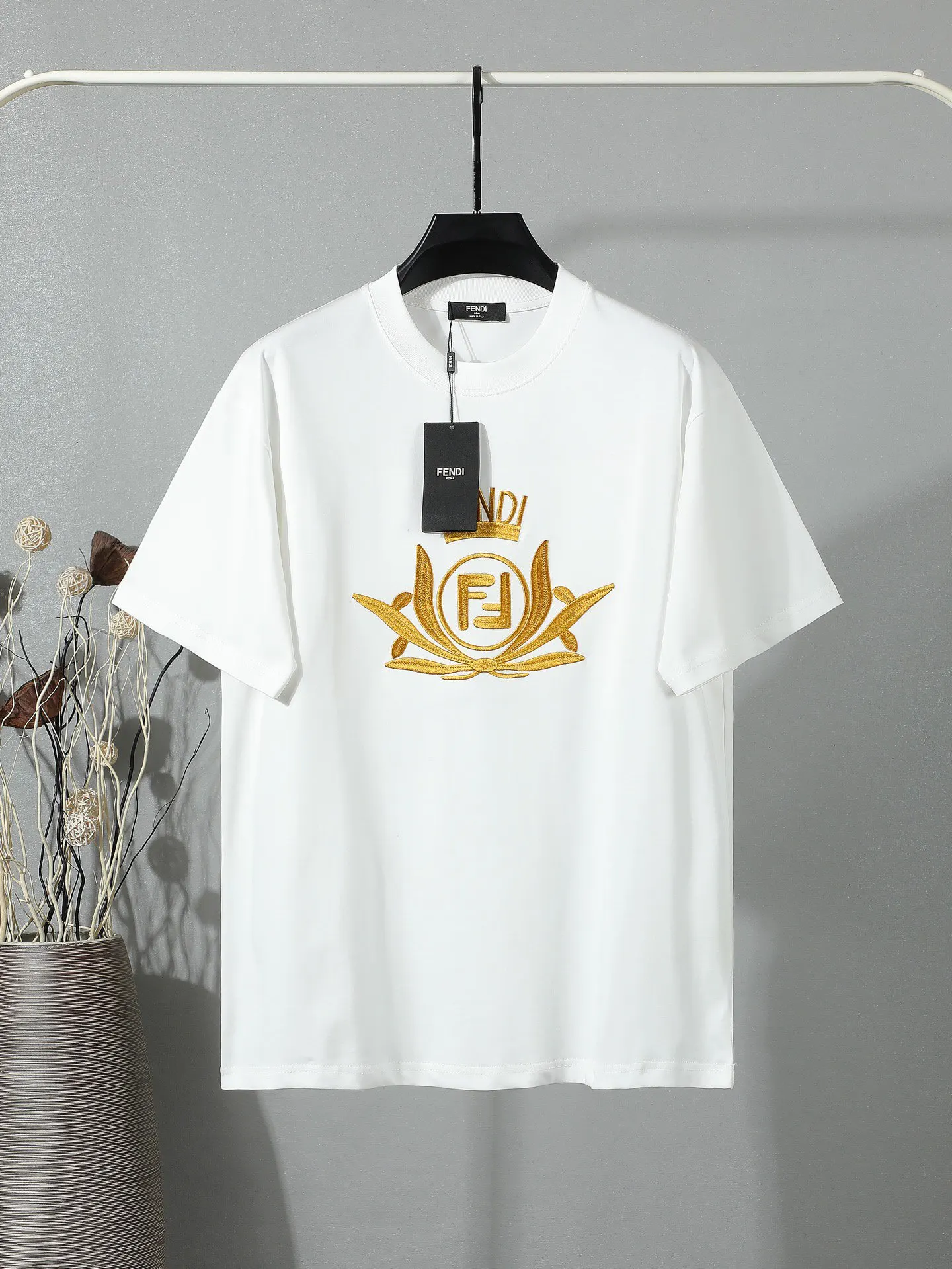 Fendi 2026春夏 Logo 刺绣 短袖T恤 日常百搭款 款2
