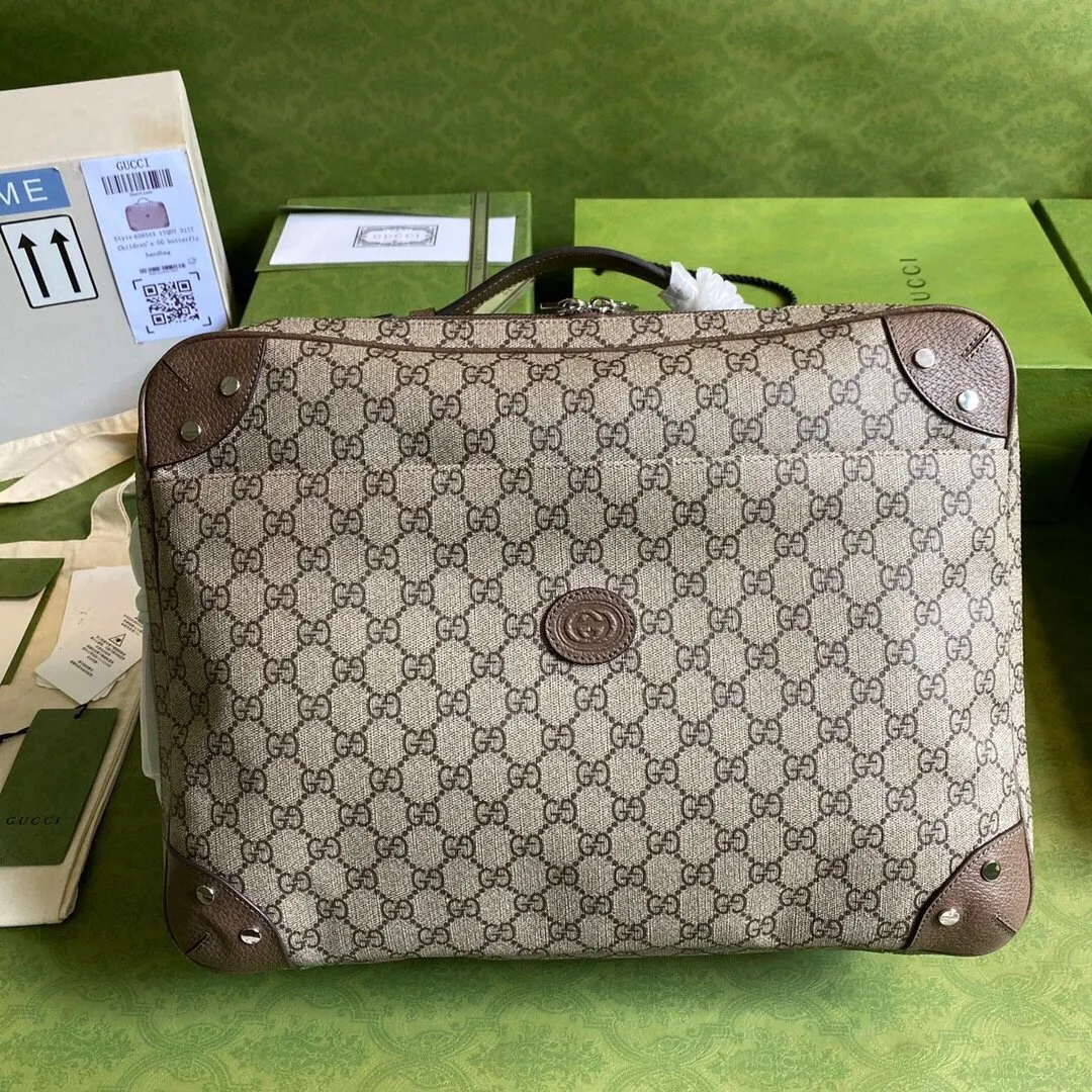 Gucci 黑色 帆布 厂价 收納包 旅行收納款