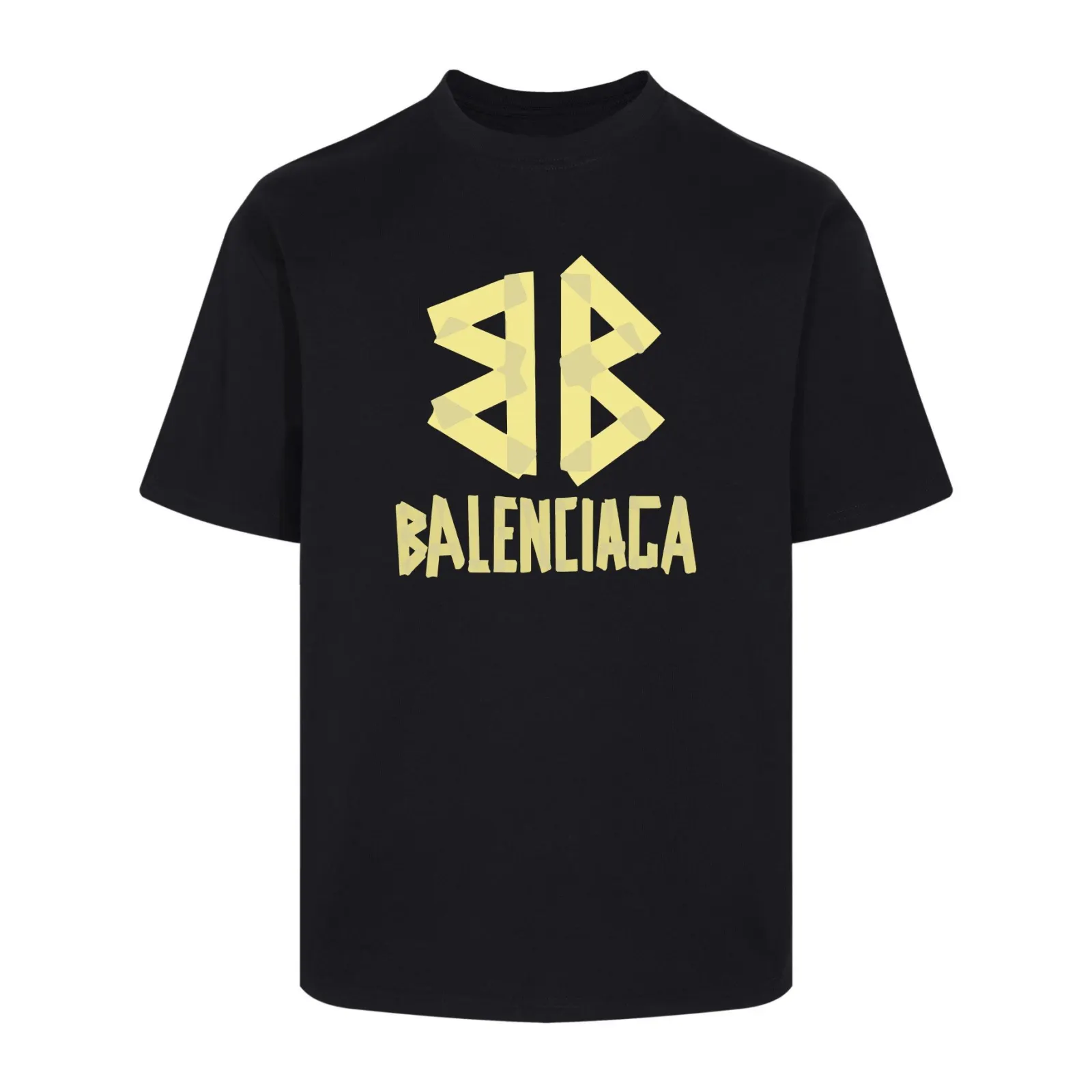 Balenciaga Black Short Sleeve T-Shirt Loose Casual