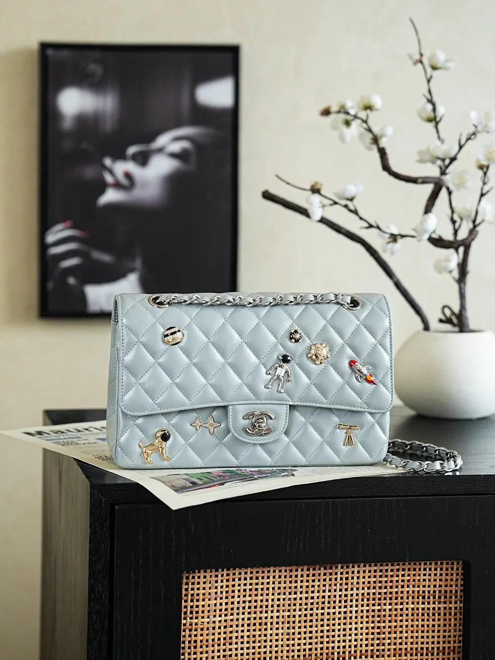 Gray Chain Bag