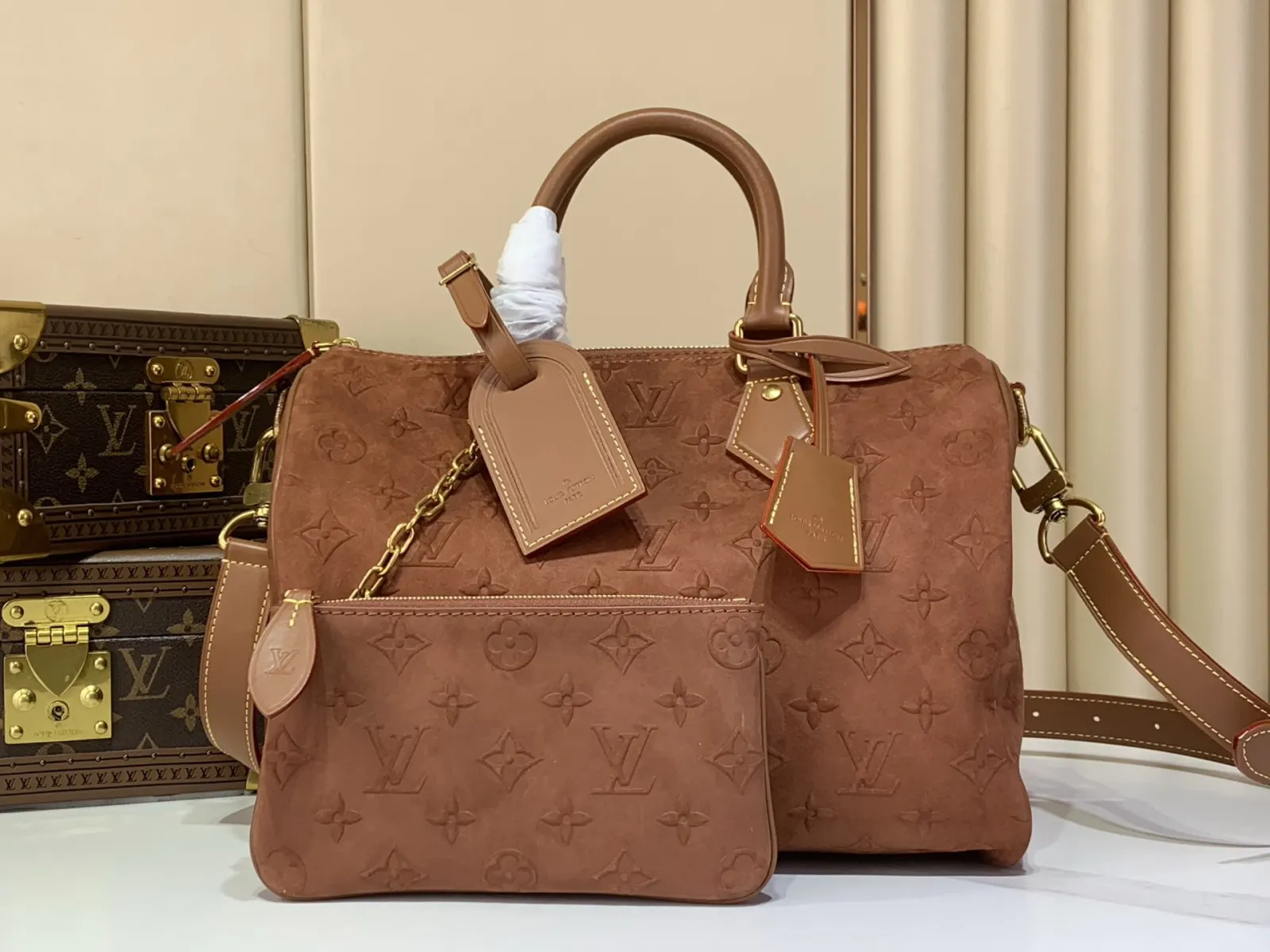 Brown Chain Bag Leather