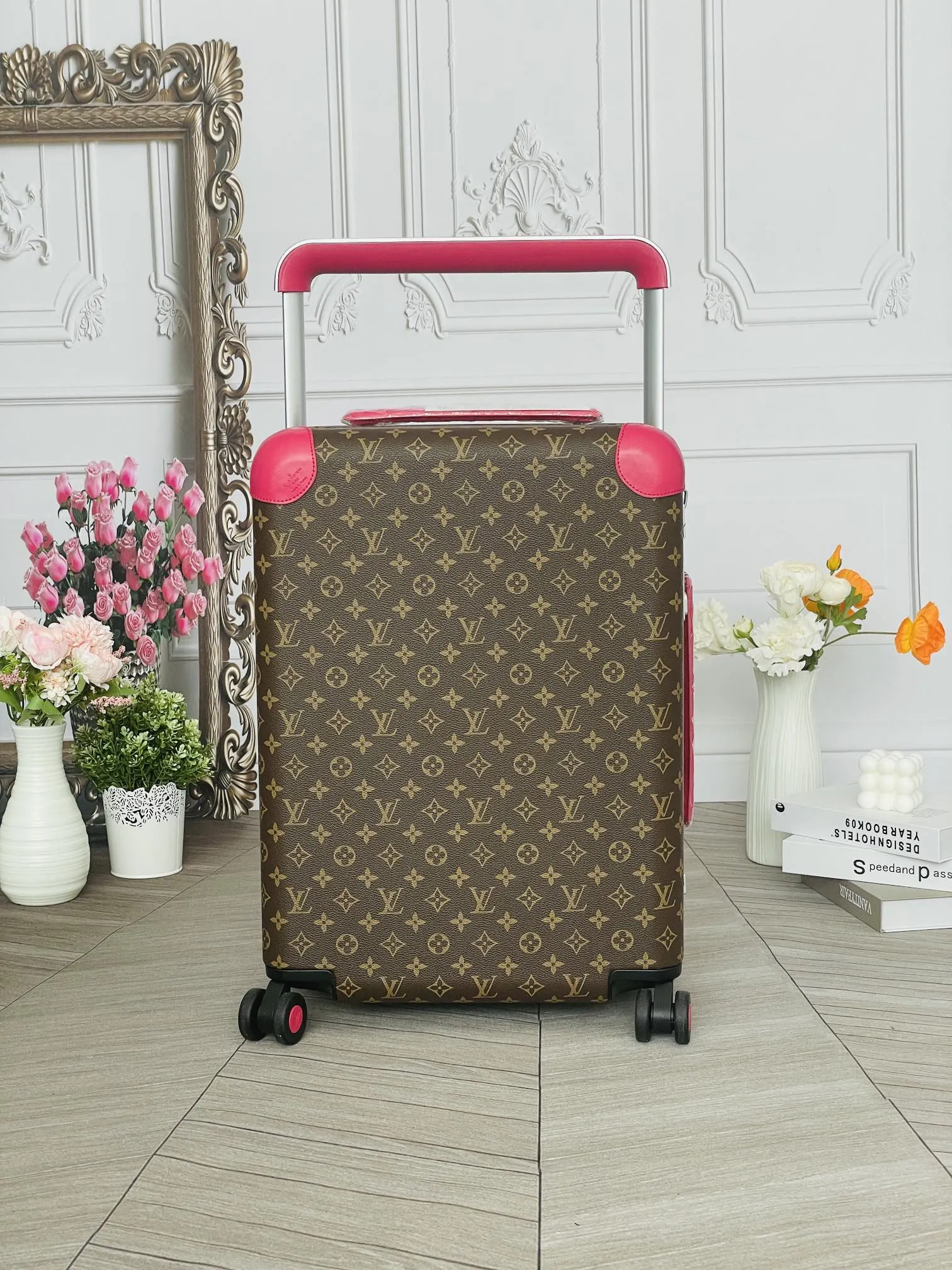LV 老花 帆布 行李箱 旅行拉杆款 輕便出行款