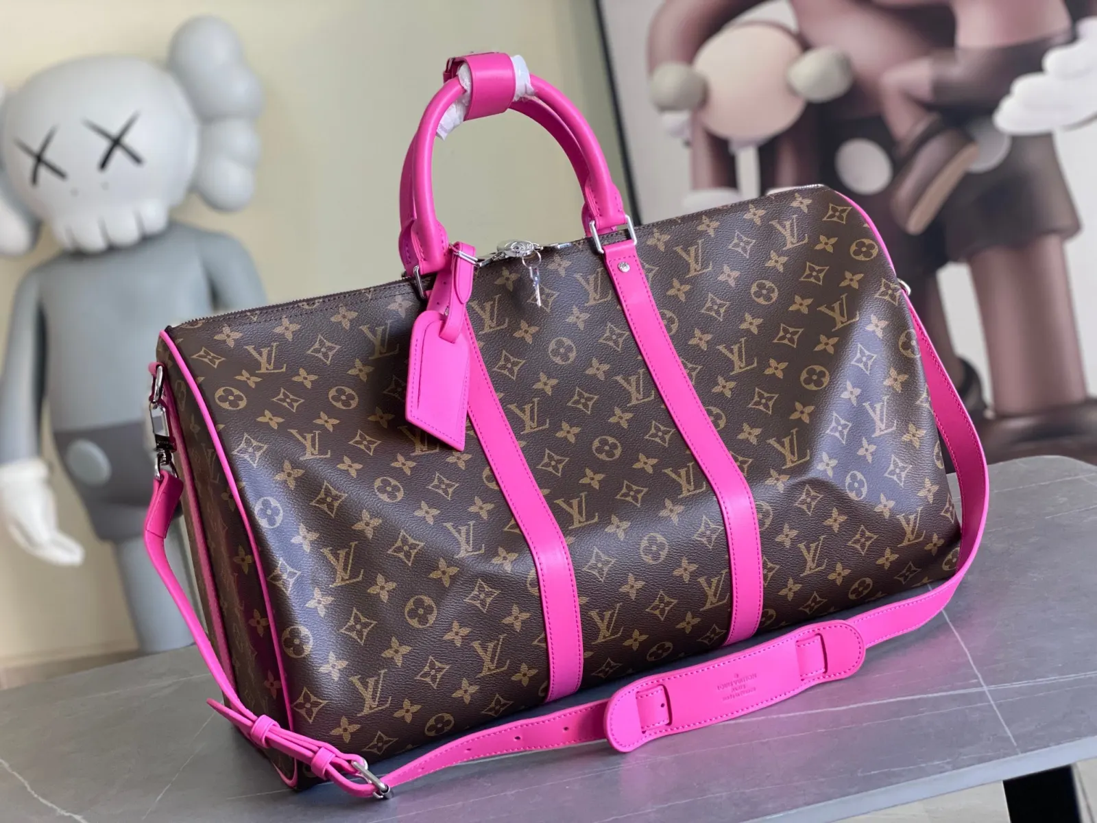 Keepall 金色 牛皮 旅行袋 大容量旅行款