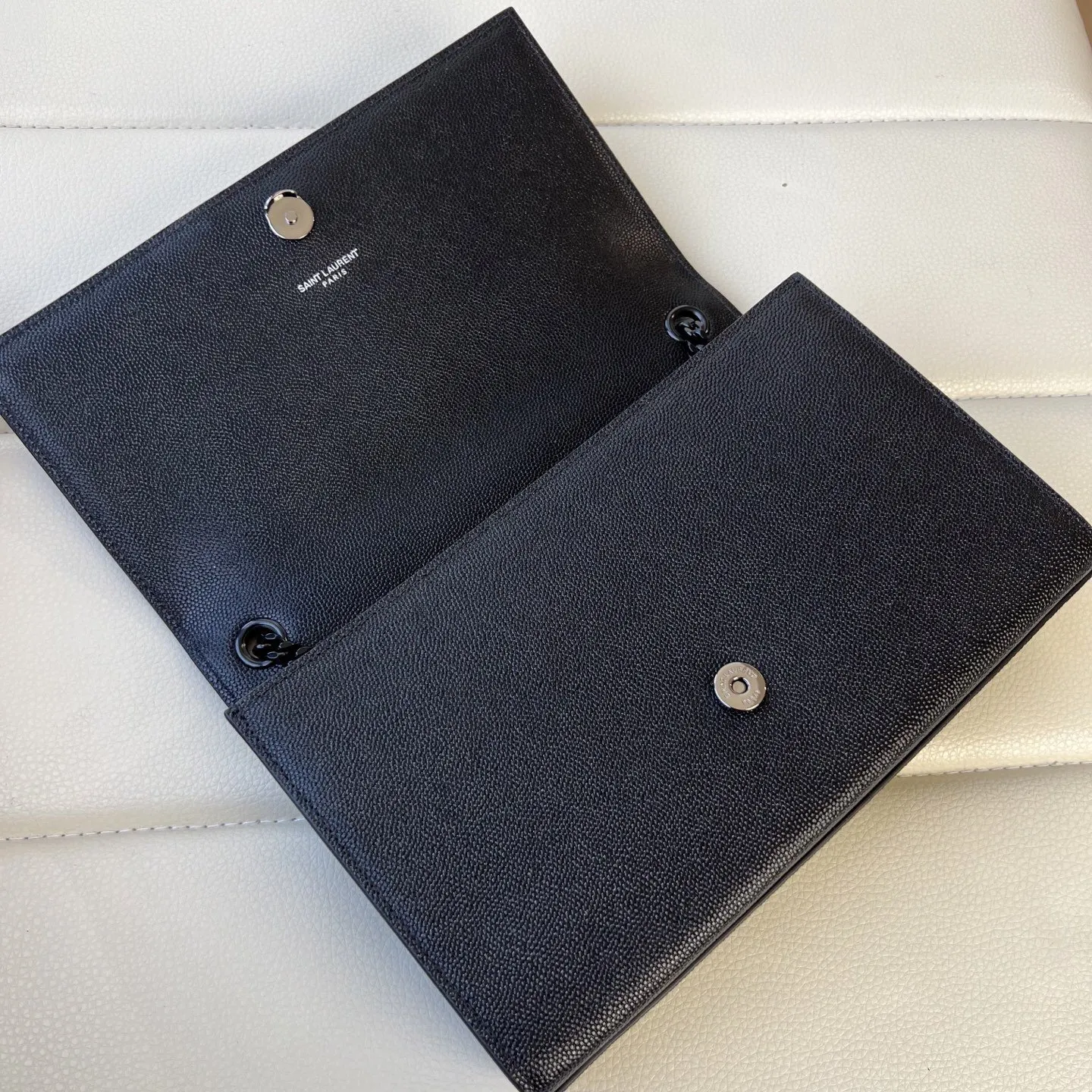Silver Gold Chain Bag Leather