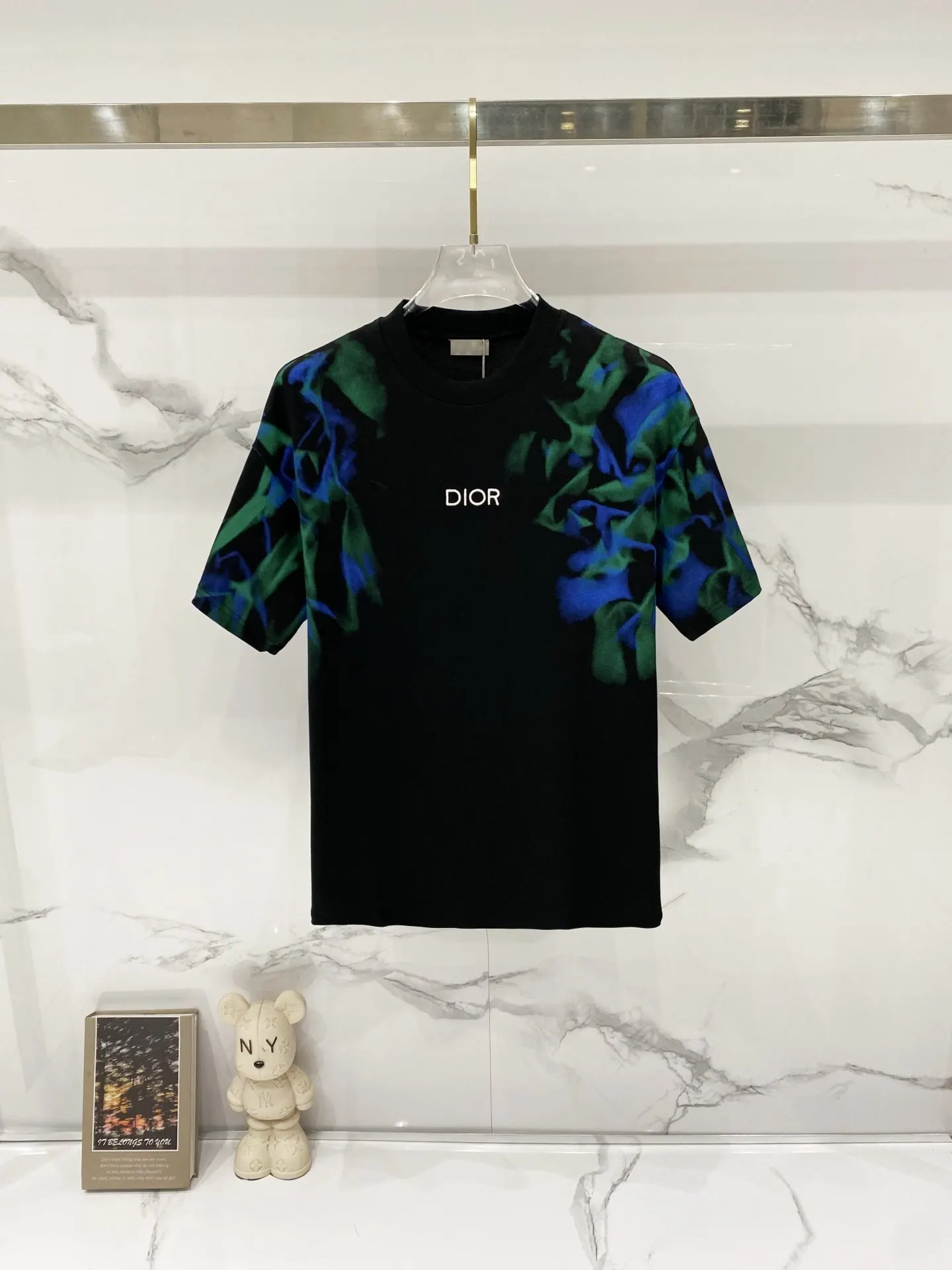 Dior 黑色绿色印花短袖T恤 个性休閒款