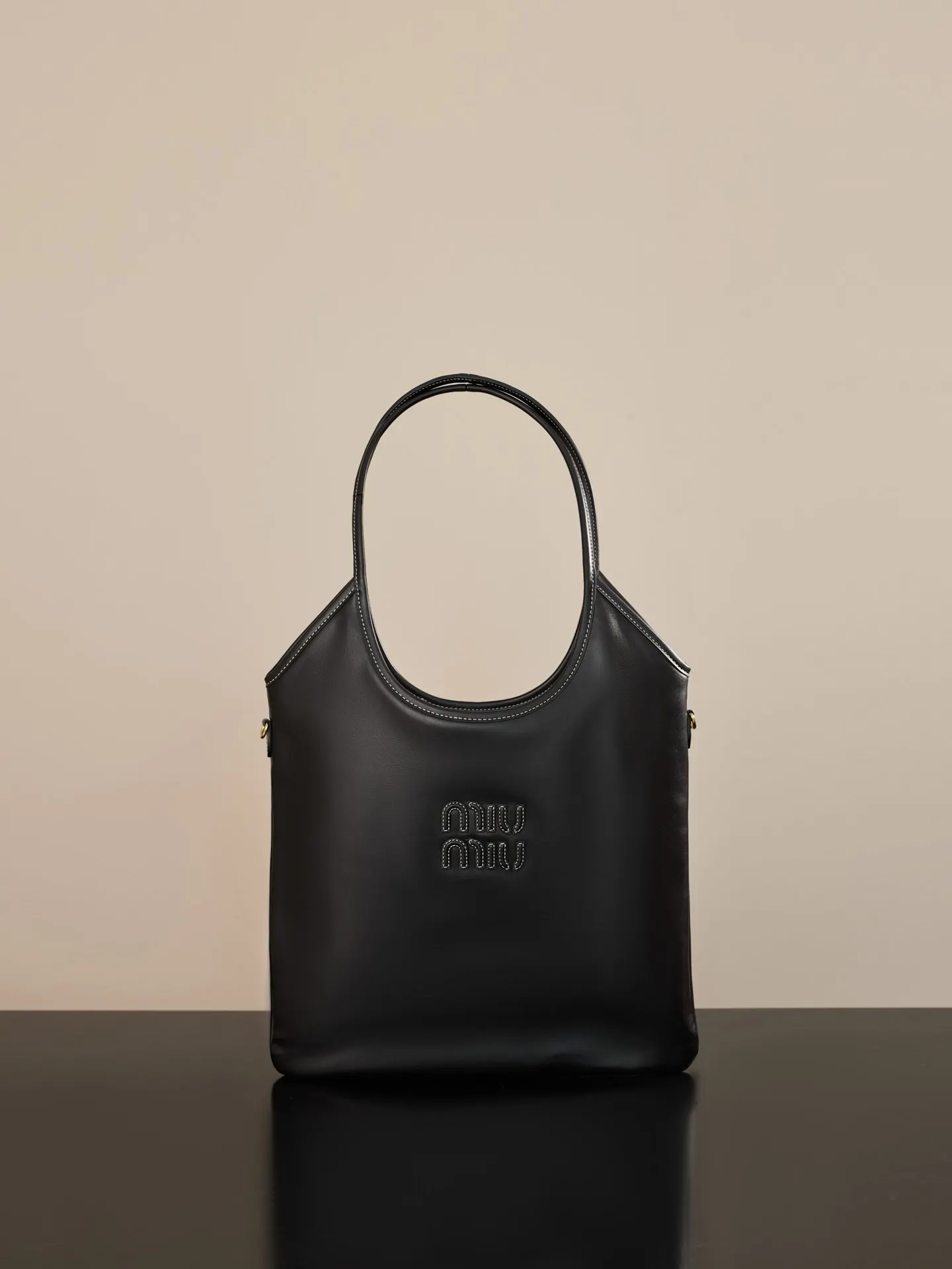 Gold Tote Bag Leather