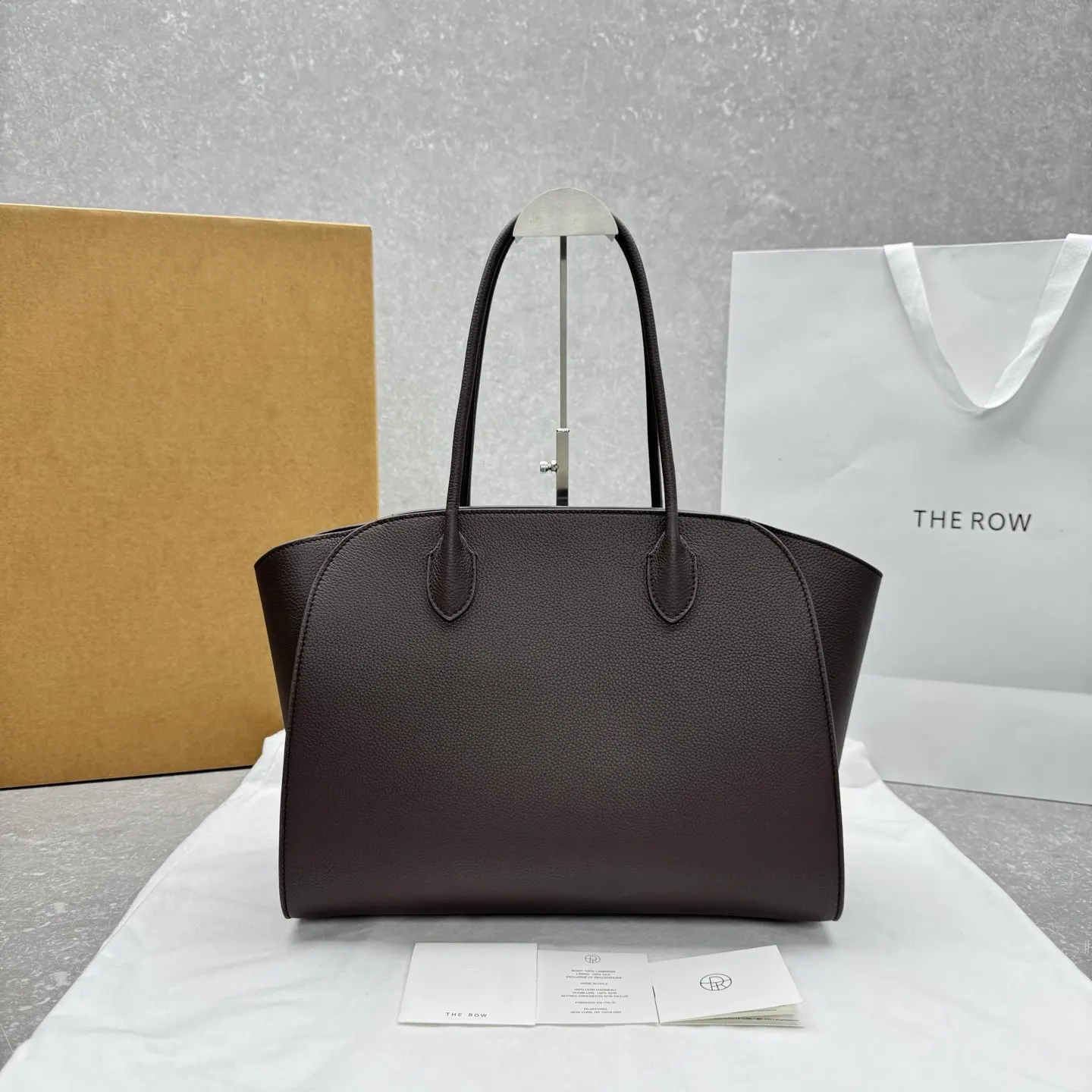 牛皮 新色 中号｛荔枝纹 巧克力｝出 托特包 大容量托特款