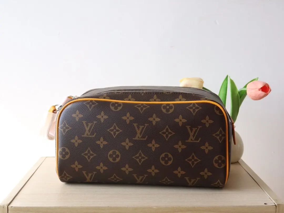 Louis Vuitton Yellow Cosmetic Pouch Leather