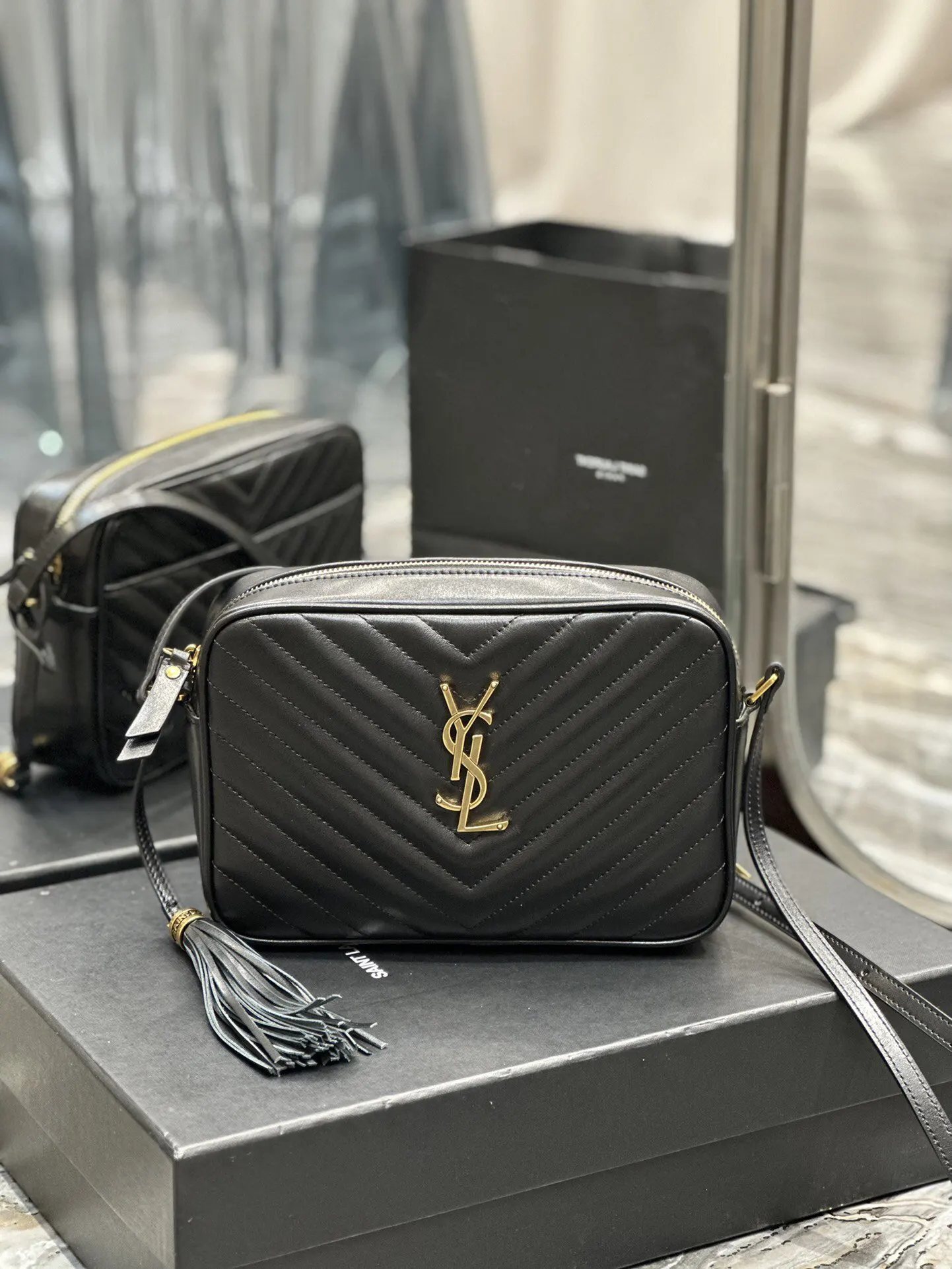 Black Crossbody Bag Lightweight Leather