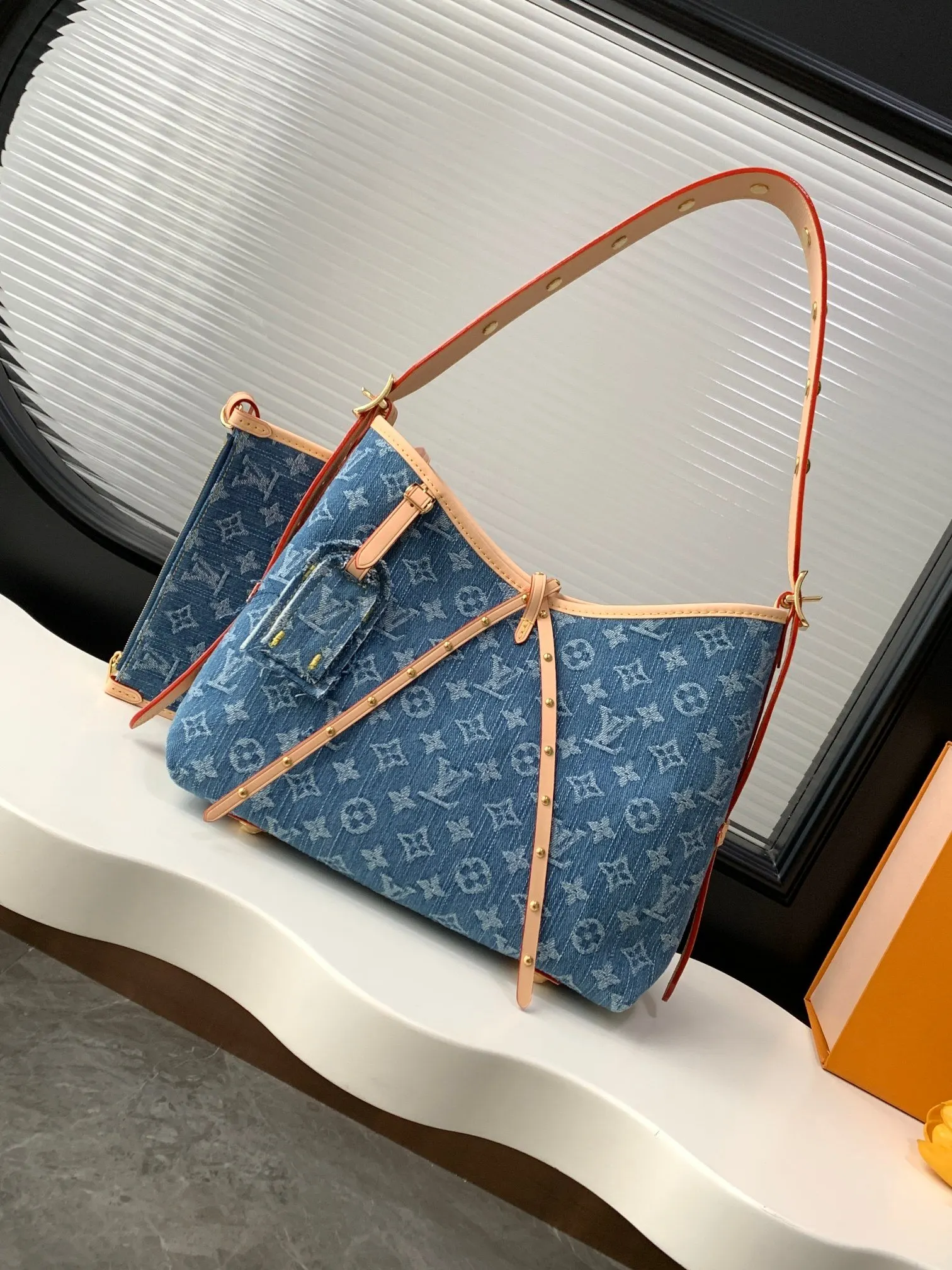 Blue Clutch Bag Canvas