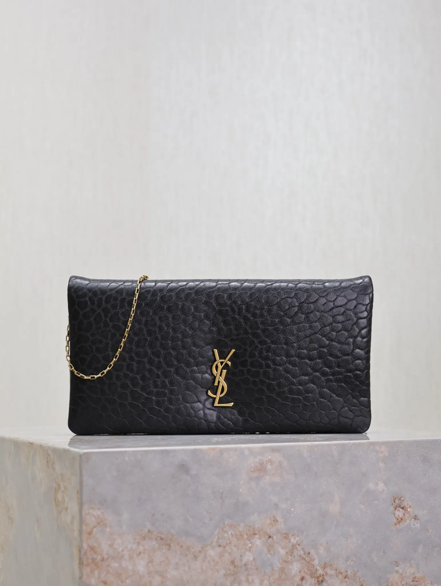 黑色 羊皮 黑色大象纹 Calyo mini bag 迷你链条 腋下包 复古腋下背款
