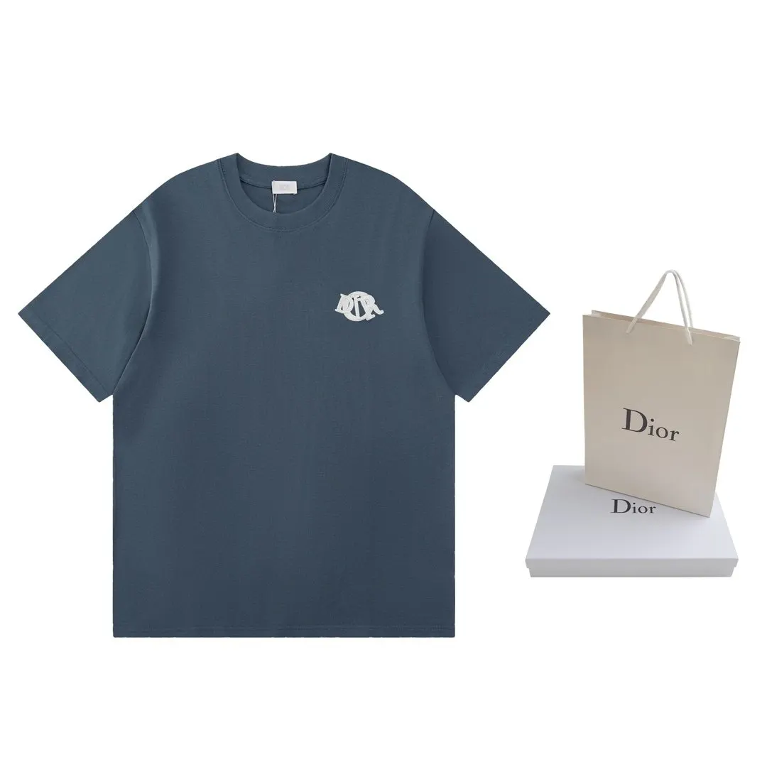 DIOR Letter Cotton Short Sleeve T-Shirt Casual Versatile Sty