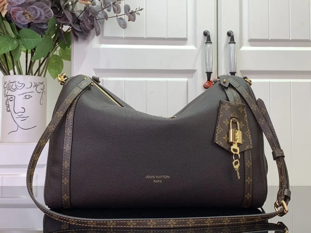 Brown Hobo Shoulder Bag Vintage Leather
