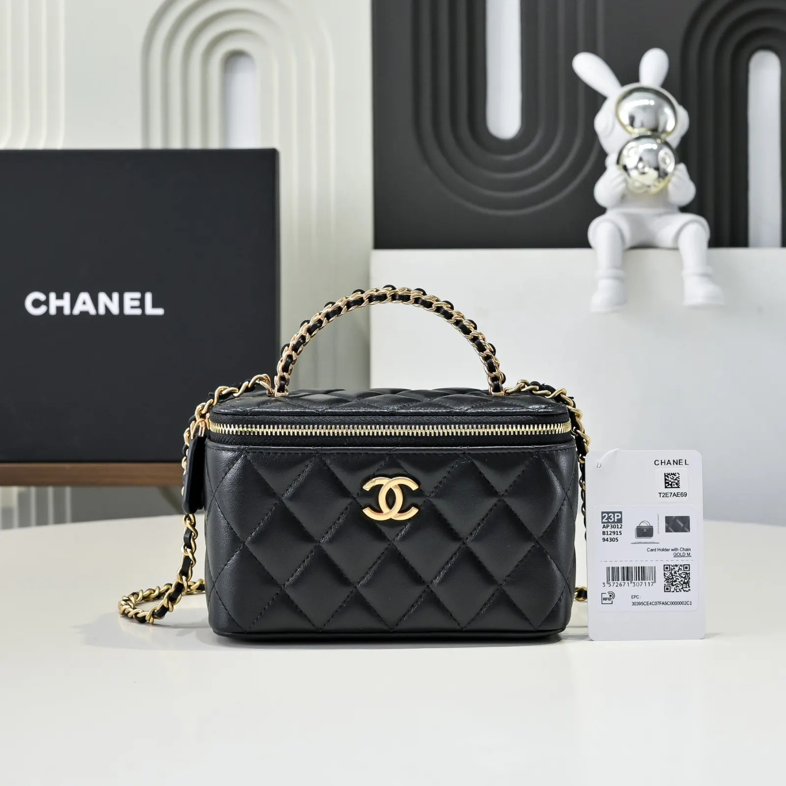 CHANEL 羊皮 復古又時尚精致又好装 化妝包 便携收納款