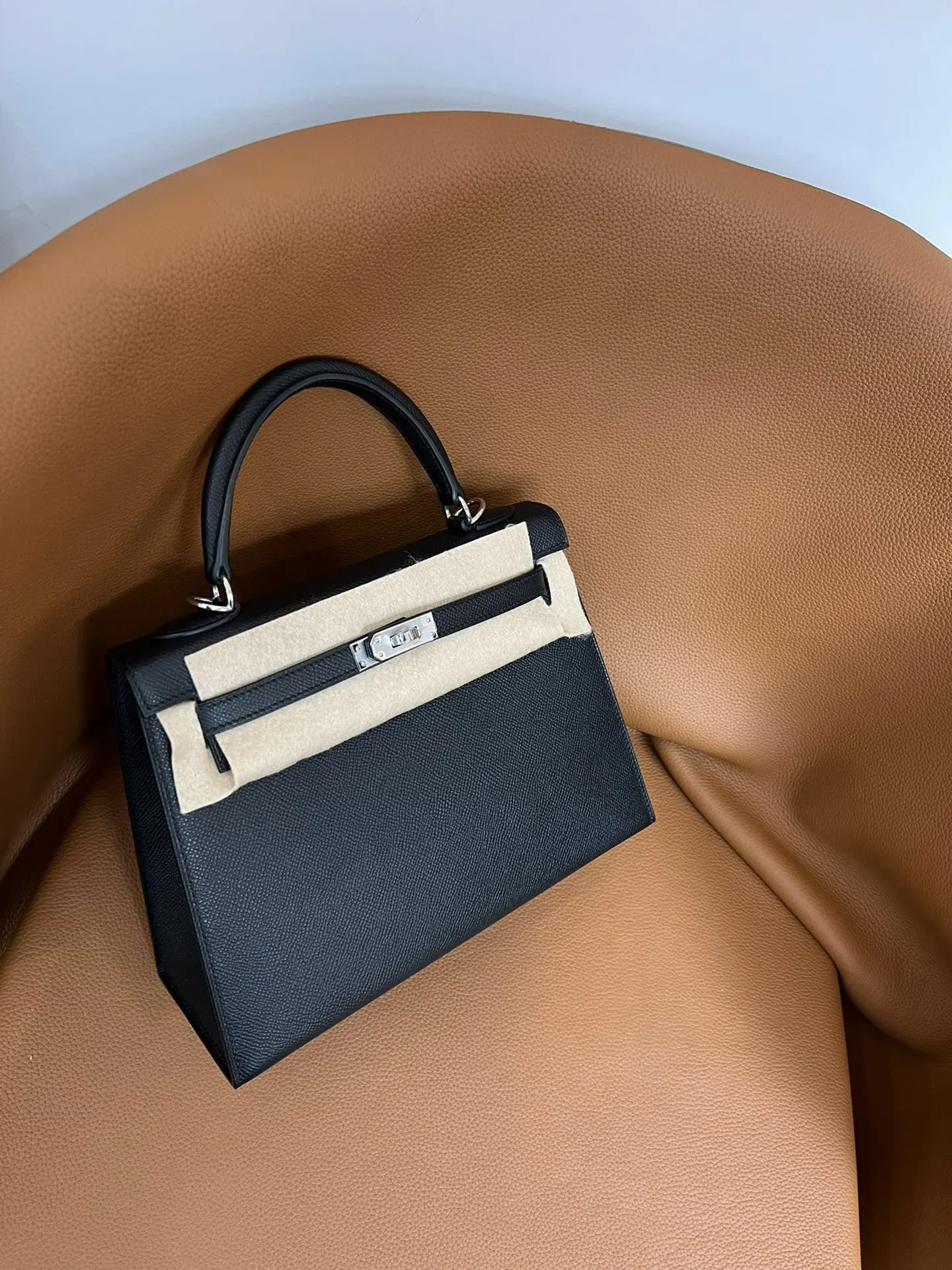Hermes Kelly 黑色 Epsom掌纹牛皮 手提包 25cm 經典款