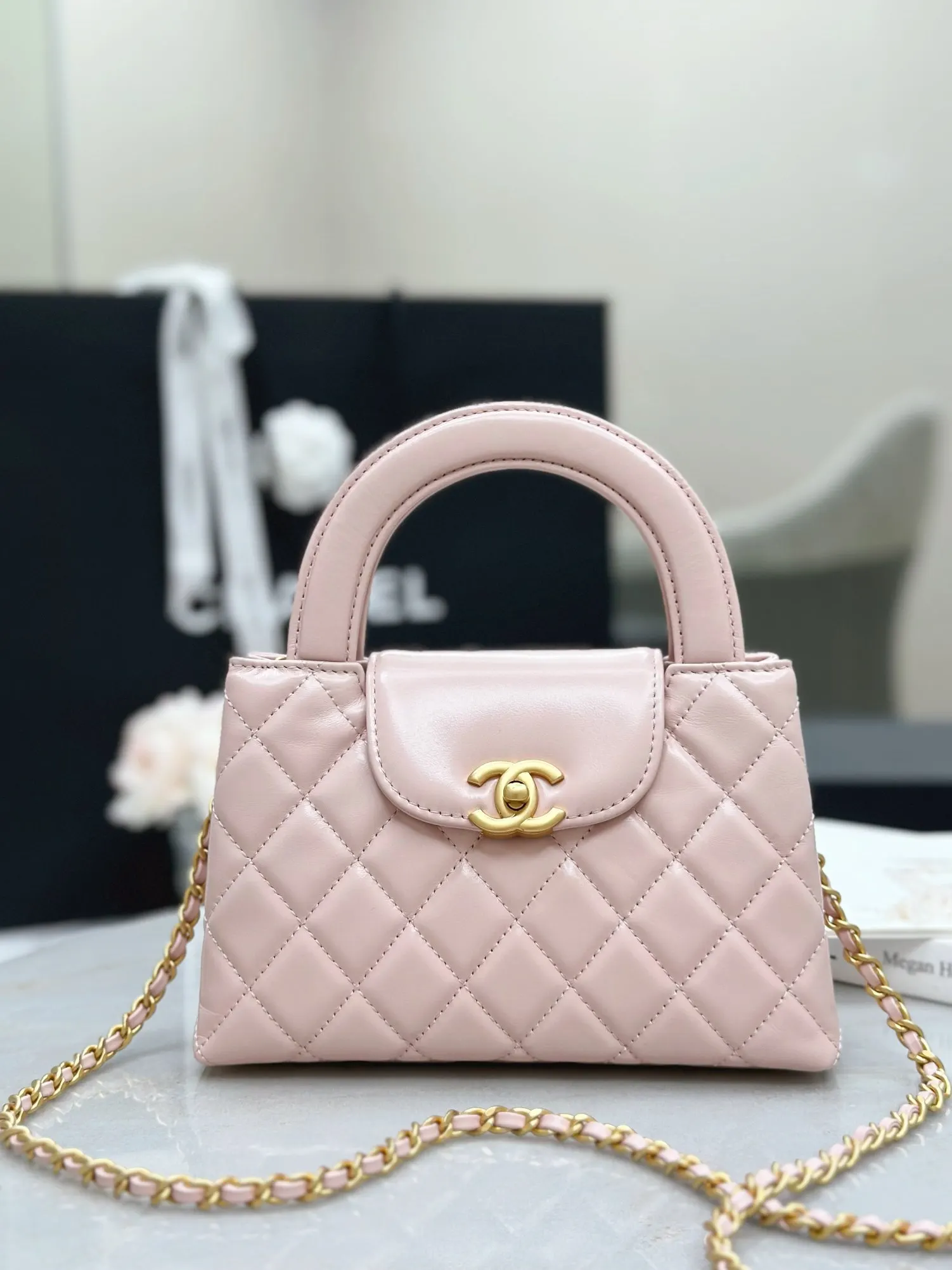 CHANEL 油蠟羊皮Kelly手柄包 手提斜挎