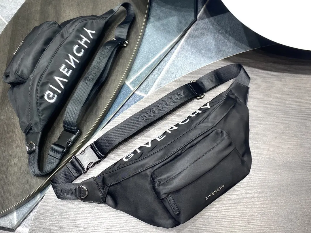 Givenchy 黑色 帆布 腰包 休閒腰包款
