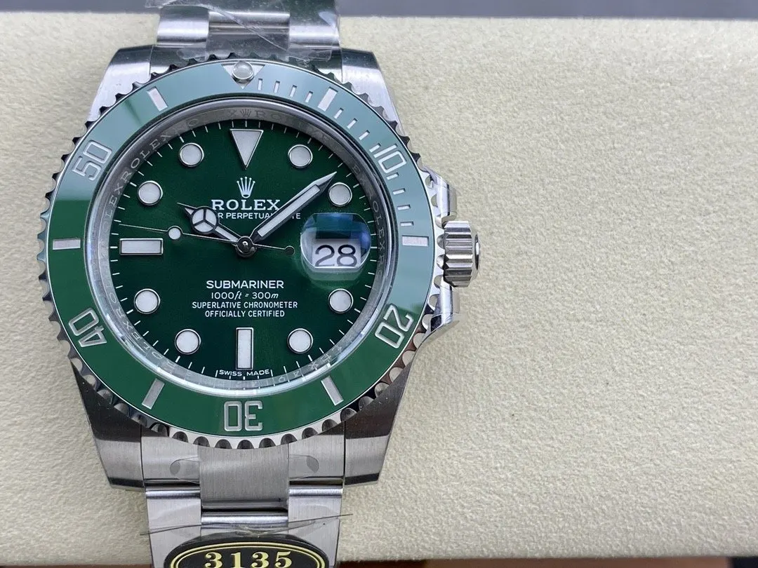 Rolex 藍色 綠色 黑綠钢色水鬼 沿用AR钢带 手錶 經典腕表款