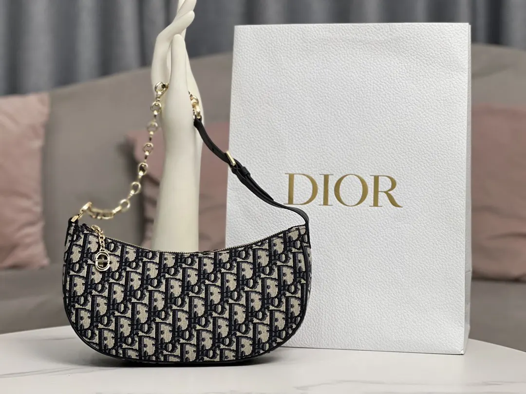 Dior Oblique Oblique老花皮革鏈條包 手提斜挎款
