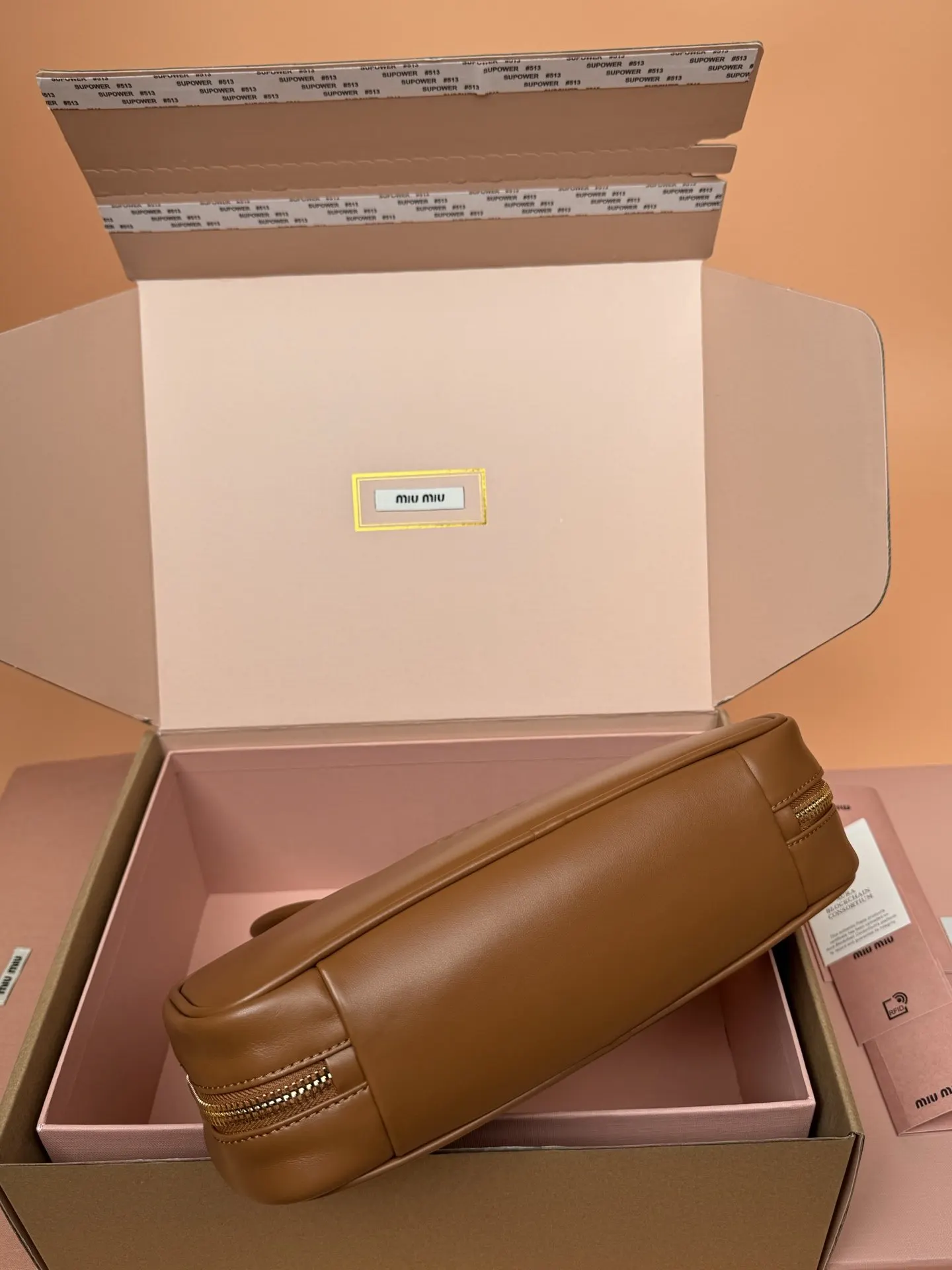 Gold Shoulder Bag Leather