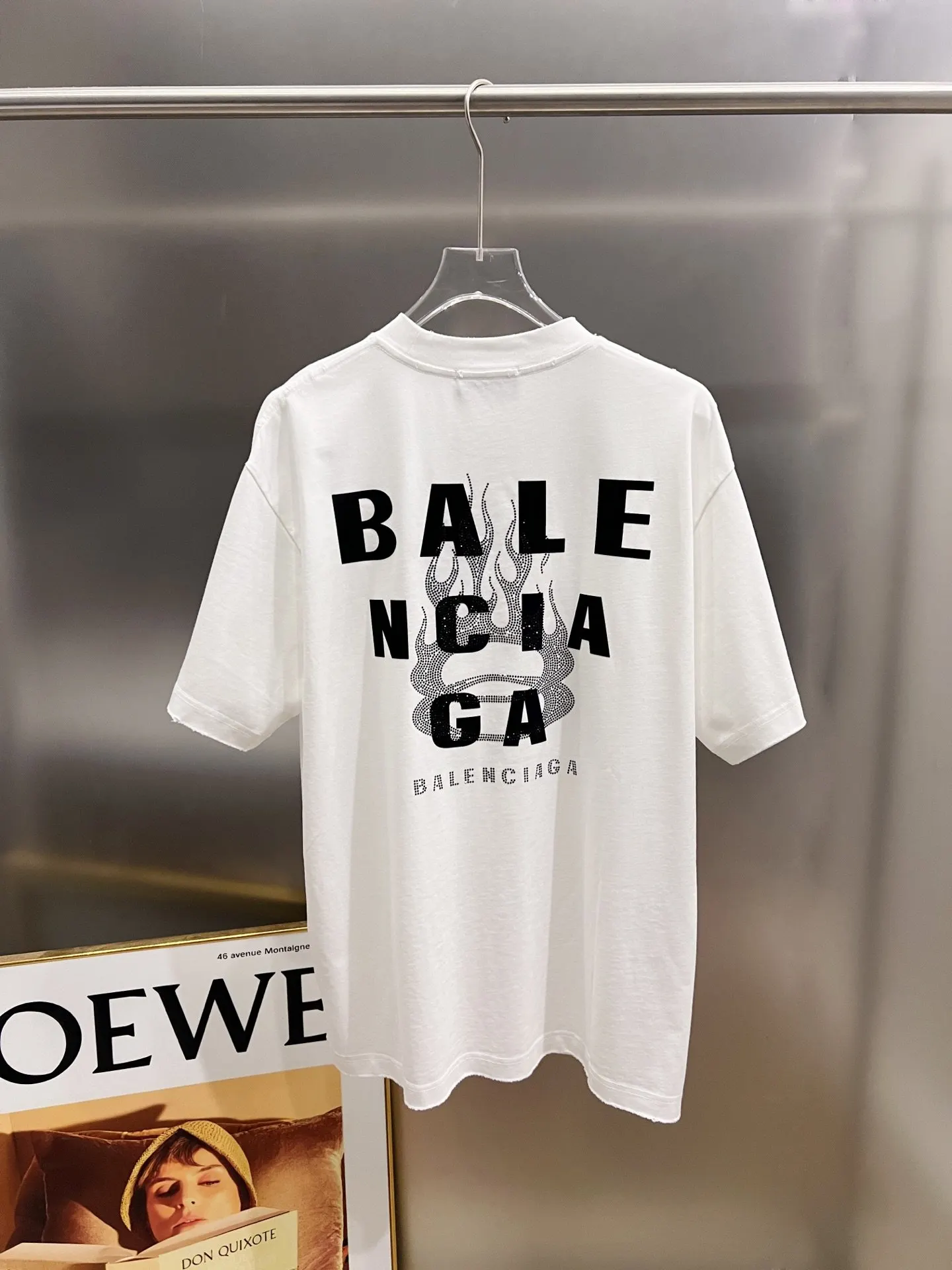 Balenciaga 黑色 Logo 短袖T恤 宽松休閒款