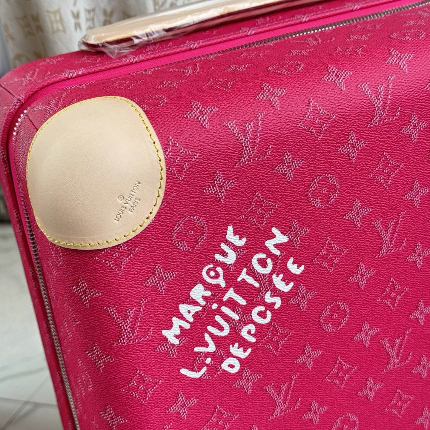 LV 老花 红色 帆布 行李箱 旅行拉杆款 轻便出行款