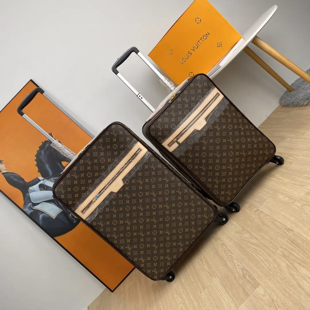 Louis Vuitton Black Monogram Suitcase Travel Lightweight Canvas