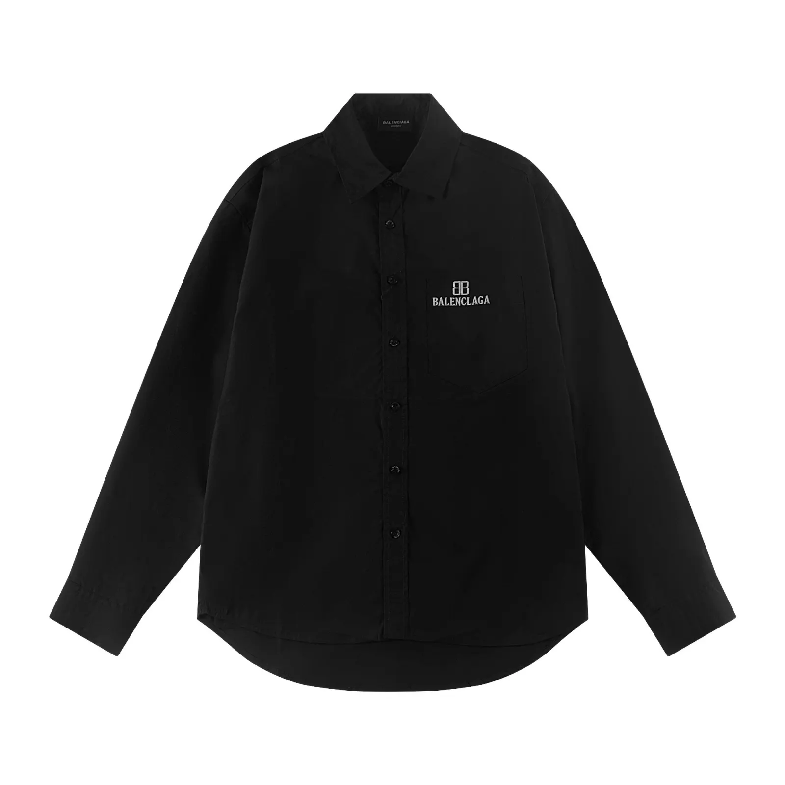 Balenciaga Black Logo Long Sleeve T-Shirt Street Casual Styl