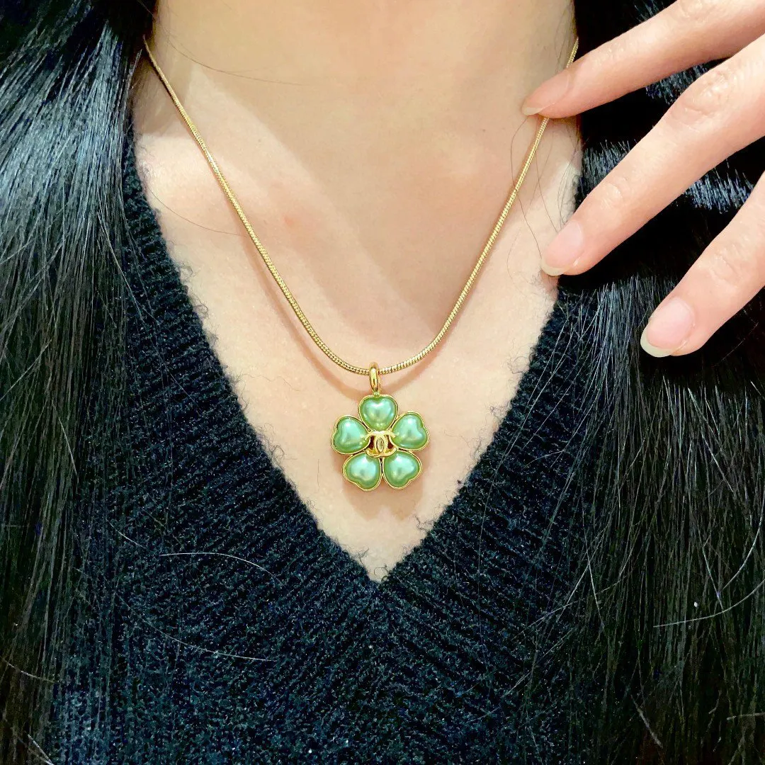 CHANEL Camellia Double C Necklace