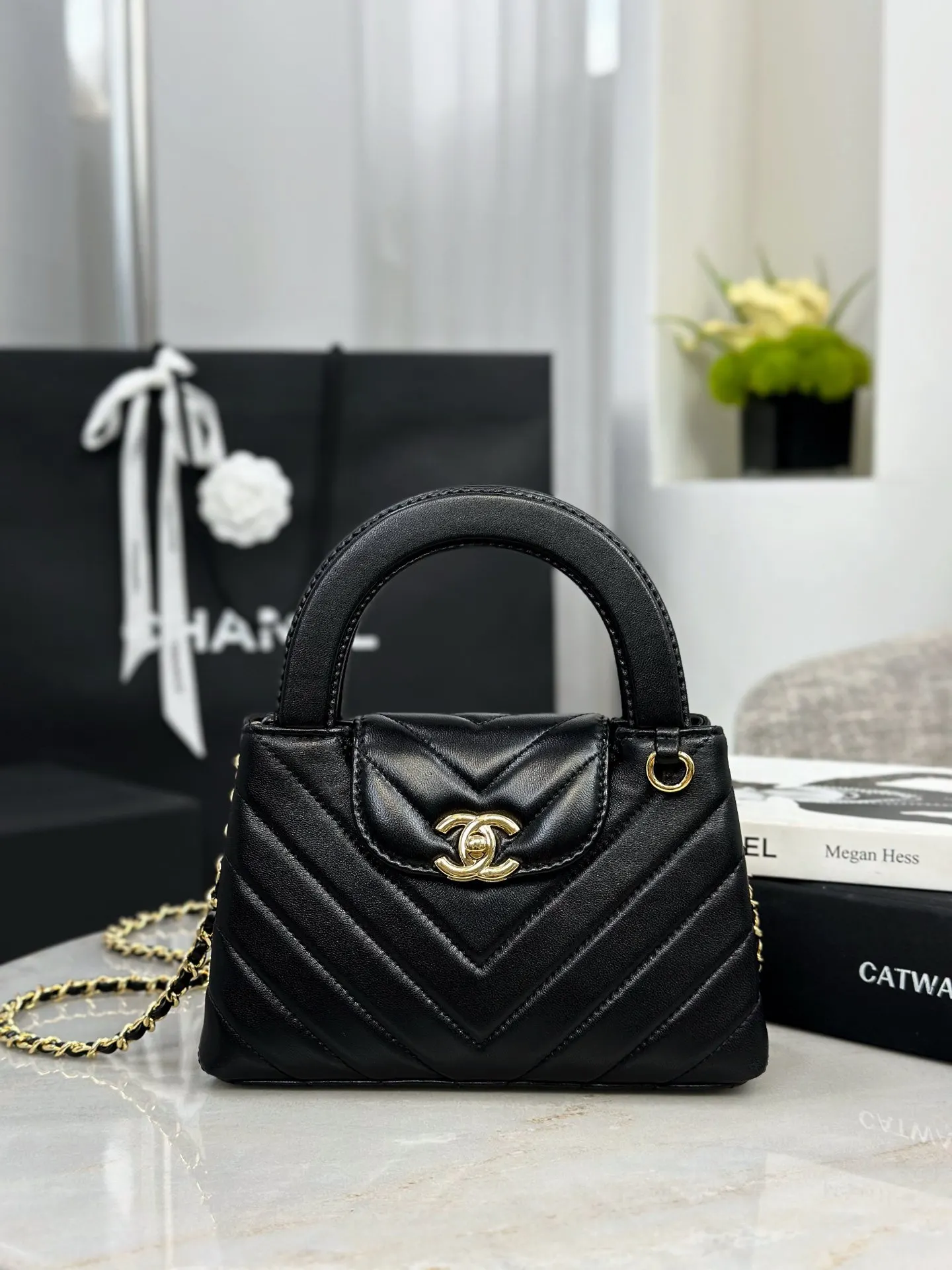 CHANEL 羊皮Kelly手柄包 手提斜挎