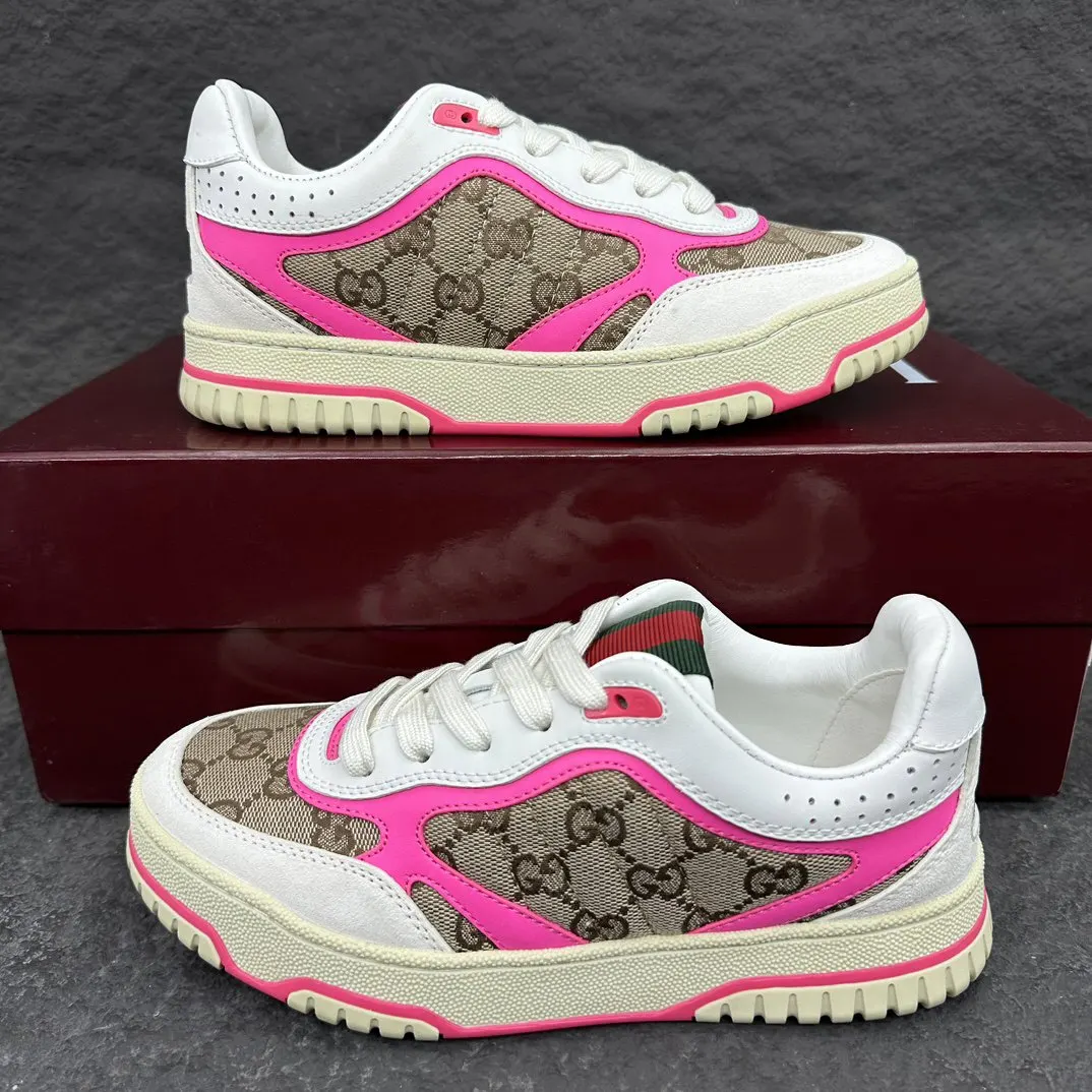 Gucci Logo casual sneakers, versatile, red